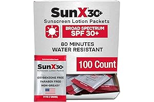 Sun X 30+ SPF Sunscreen Packets Travel Size