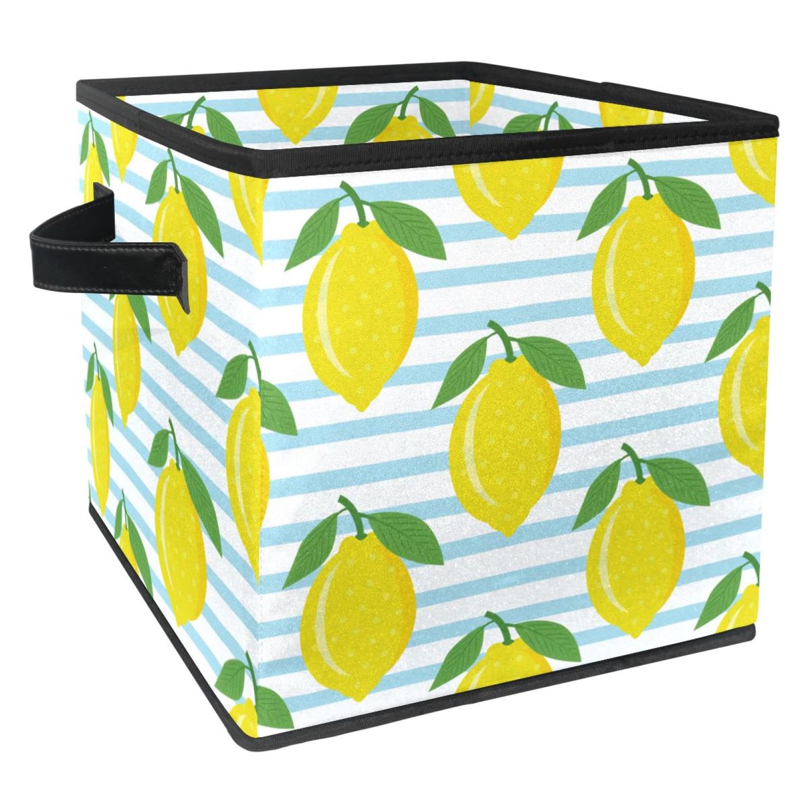 Cube de rangement pliable en tissu bleu organiseur bac de rangement jouet