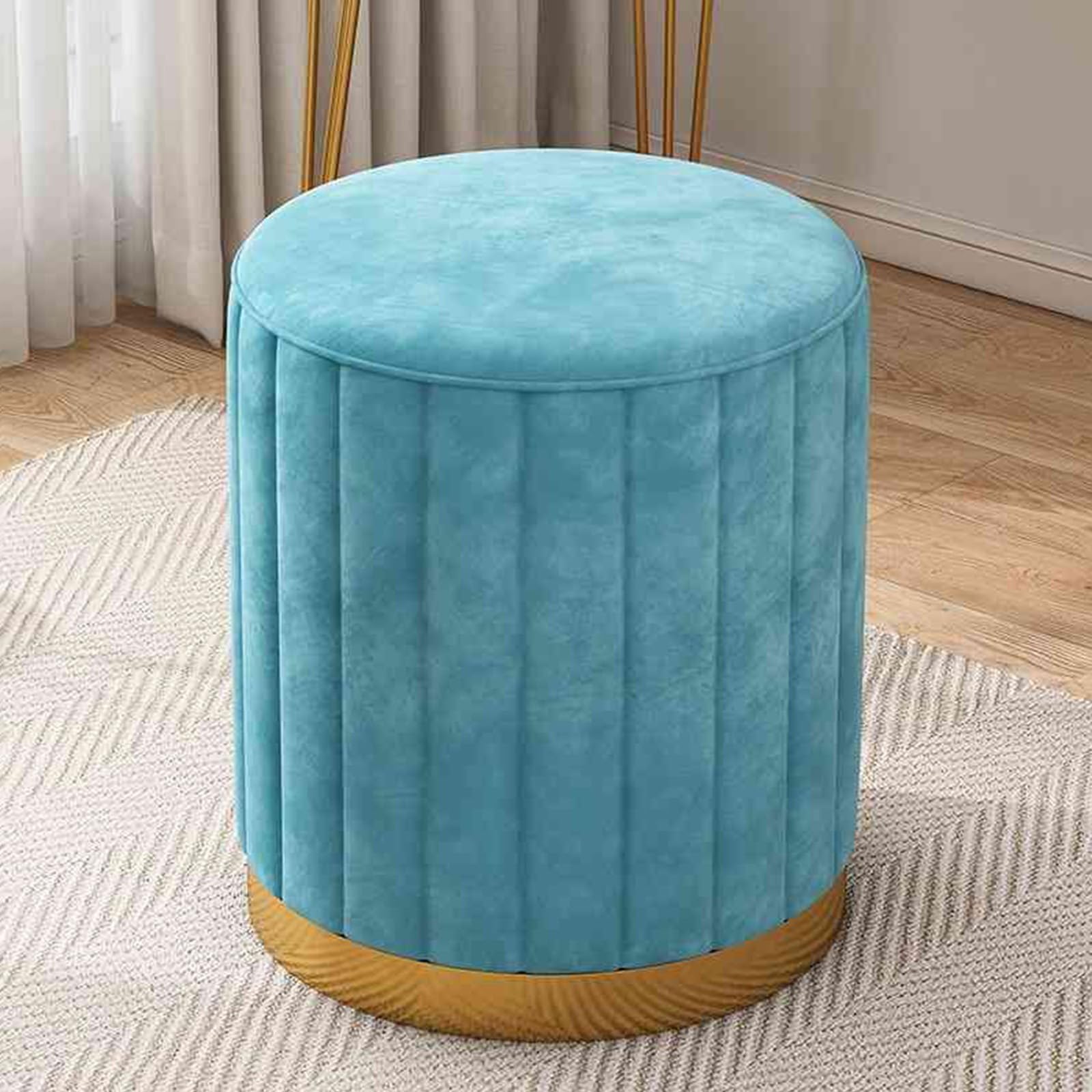 Taburete versátil para entrada y salón con diseño elegante y asiento acolchado