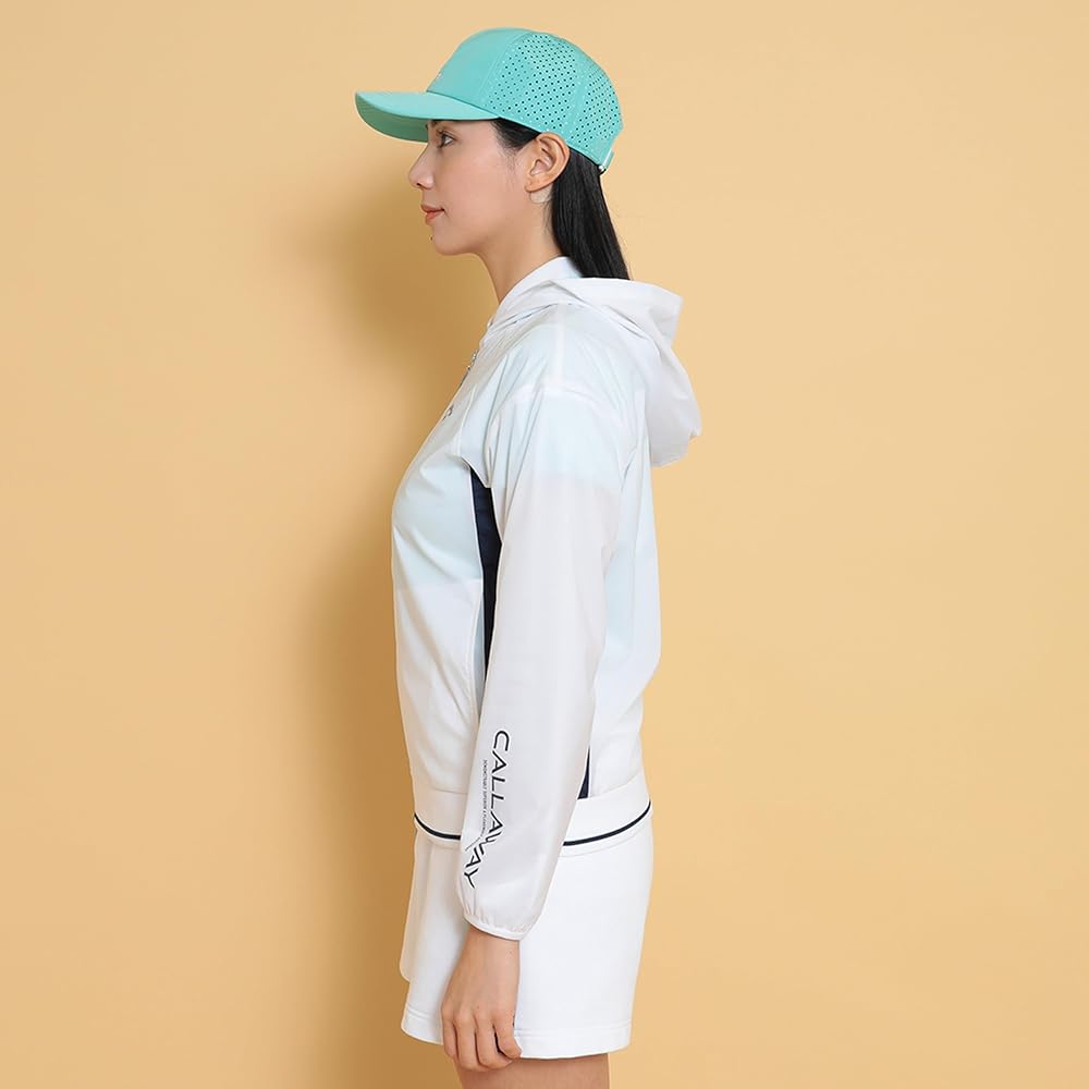 【未着用】 Callaway レディース フルジップ パーカー タグ付き タグ付き未使用品 Callaway シアージップパーカー M ホワイト