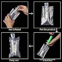 Vista 4 de Bolsa inflable de plástico transparente con bomba gratis, bolsa protectora de bloqueo de cojín de aire de 4 x 8 pulgadas, 50 piezas