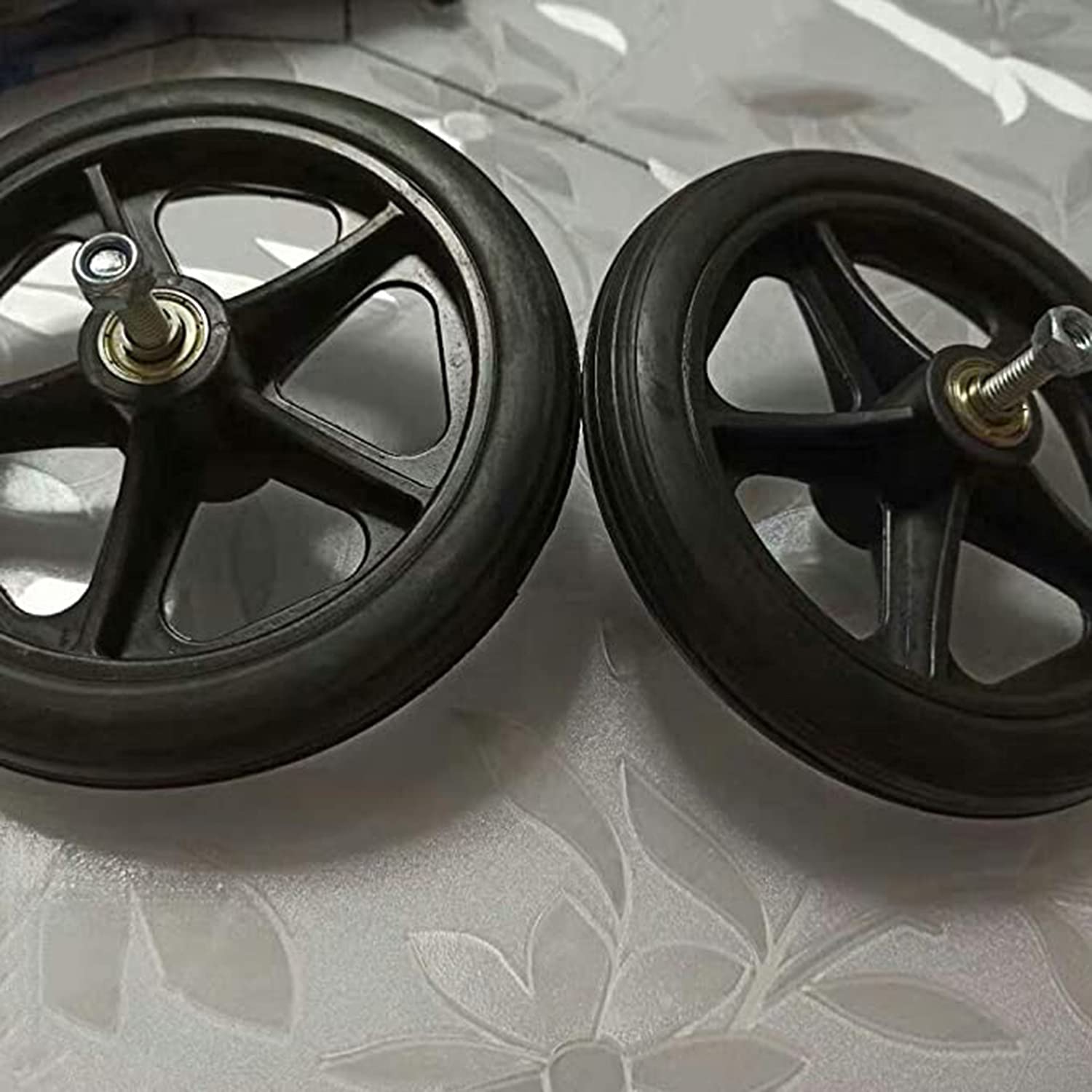 Zapasowe Kółka, 2 Sztuki Kółek Do Wózka Inwalidzkiego, Koła Zapasowe Z Pełnej Gumy, Ręczne Przednie Koła Wózka Inwalidzkiego/8In/20Cm
