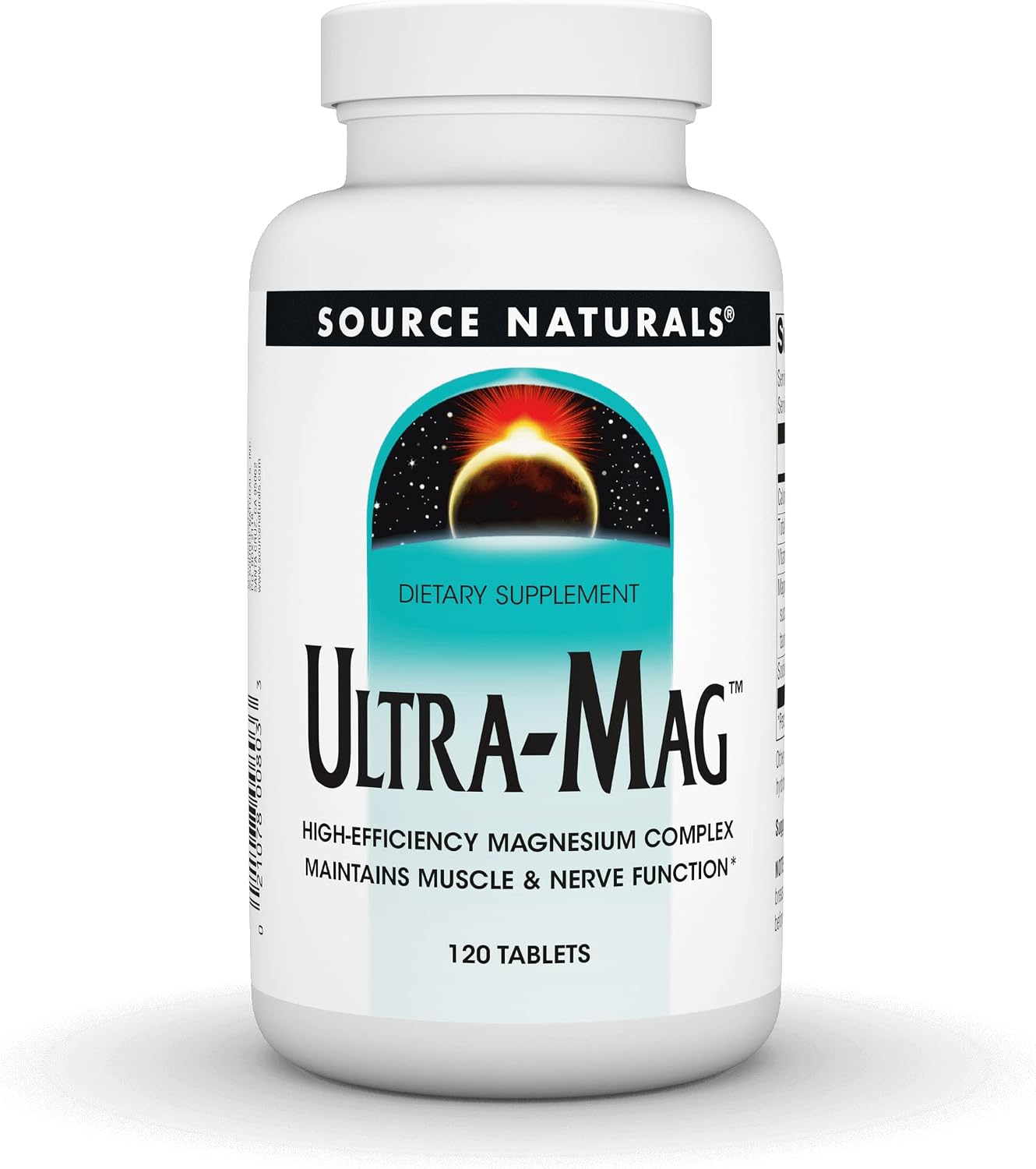 Source Naturals Ultra-Mag High-Efficiency Magnesium Complex - Maintains Muscle & Nerve Function - 120 Tablets
