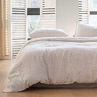 Vista 27 de Simple&Opulence Juego de funda de edredón 100% lino, 2 piezas, estilo básico, de lino lavado francés, color sólido, suave, transpirable, con cierre