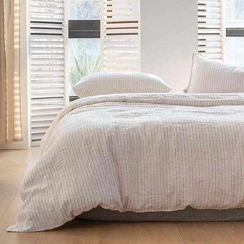 Miniatura 9 de Simple&Opulence Fundas de almohada de lino 100 % lavado, estilo básico (26 x 26 pulgadas), paquete de 2 fundas de almohada de color liso, fundas de