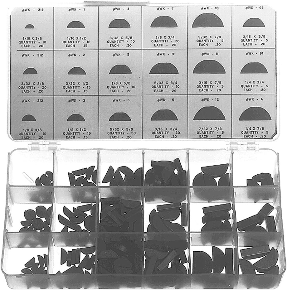 Rotary 6 250-Piece Woodruff Key Assortment