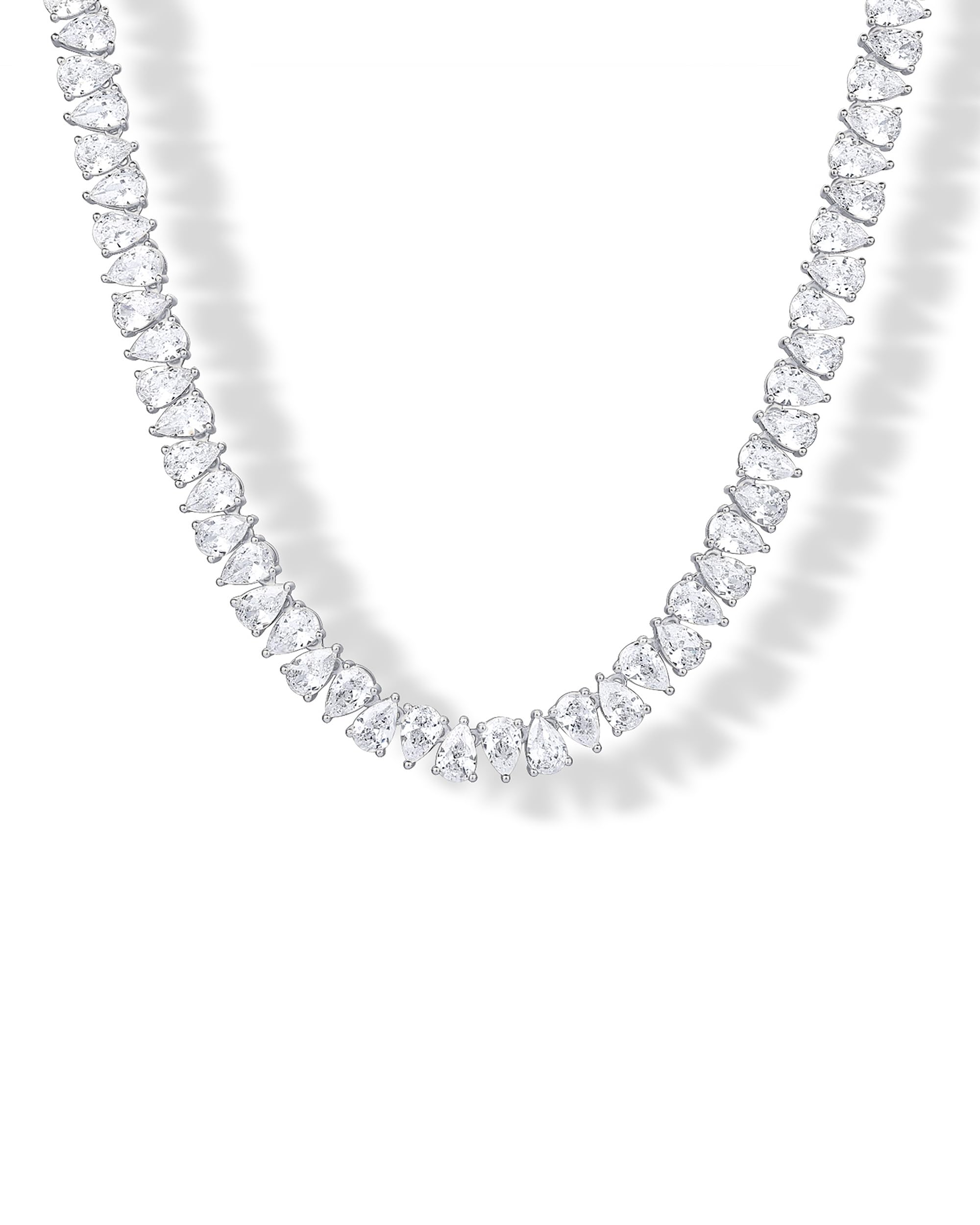 PAVOI 14K Gold Plated Simulated Diamond Tennis Necklace