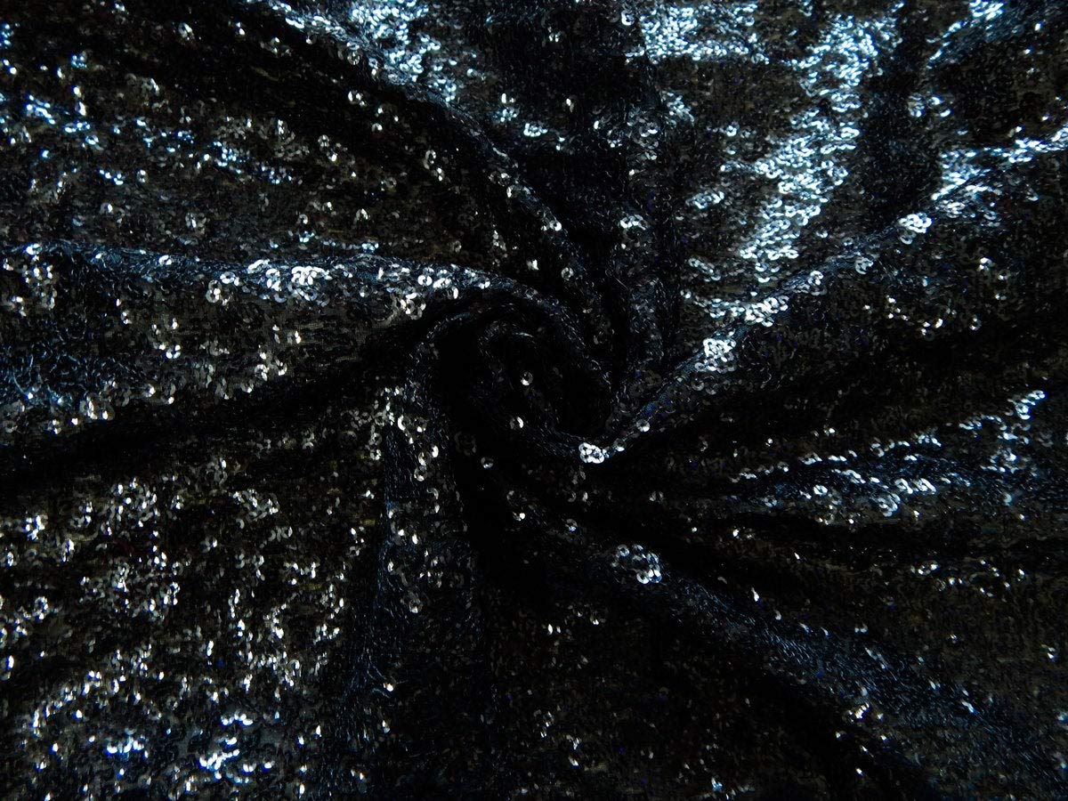Black sequin blouse material online Clearance