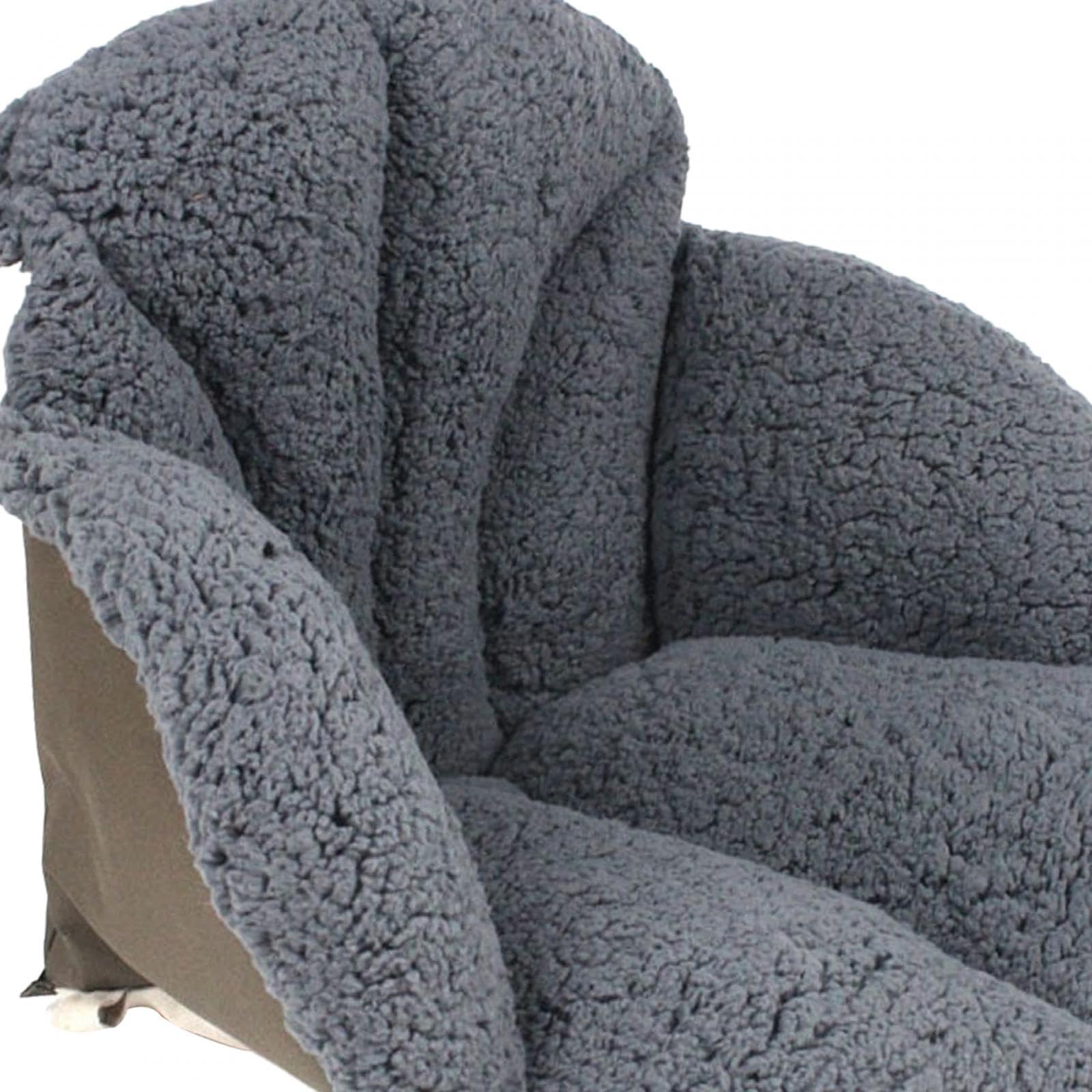 Cuscino for sedia da ufficio, sedile da scrivania con schienale, caldo e confortevole, con supporto lombare for la camera da letto invernale del dormitorio