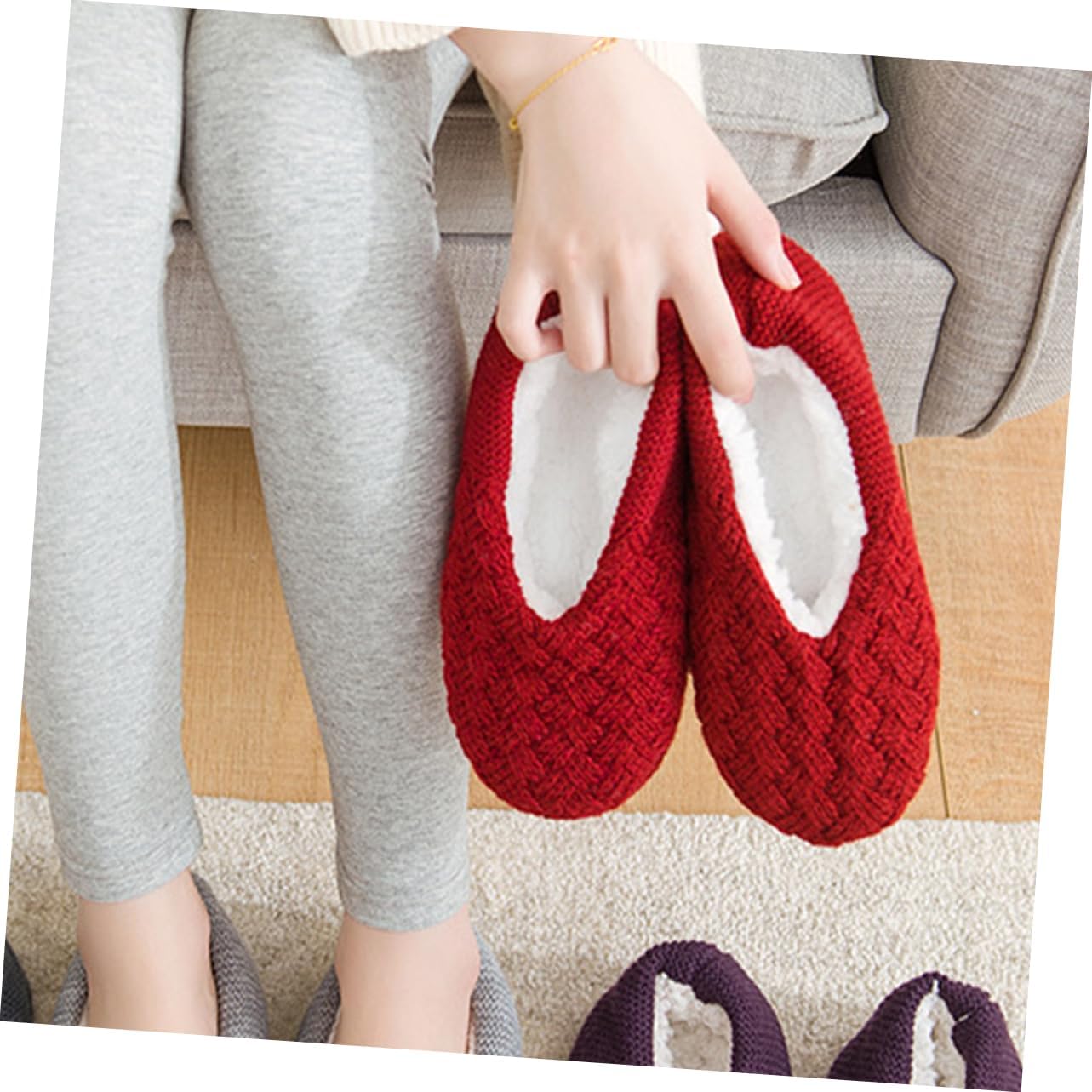 Adult Floor Socks Mens Slipper Gripper Slippers Non Skid Socks Comfy Slippers Mens House Slipper for Men