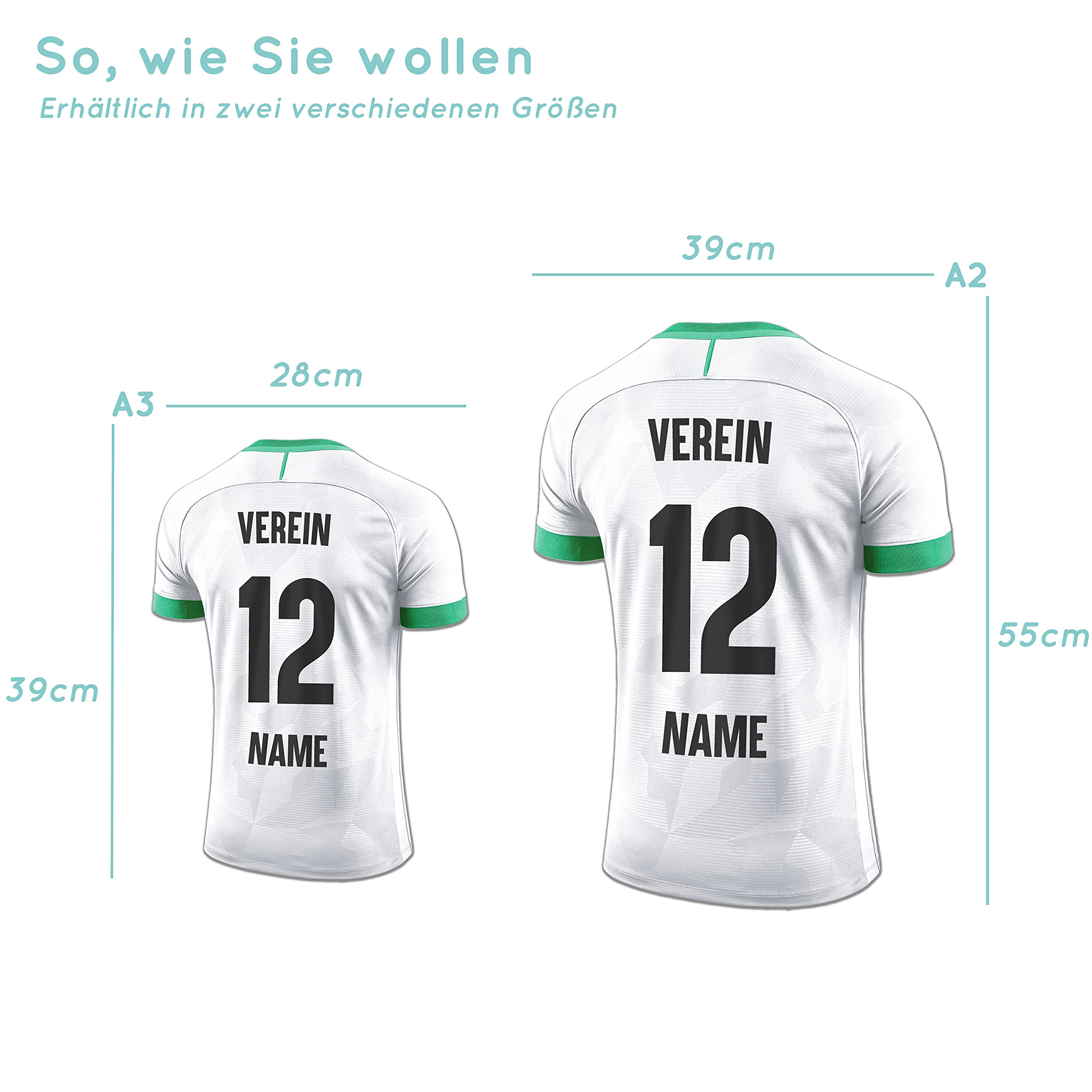 Elbeffekt Trikotlampe für Mönchengladbach Fans aus Holz - personalisierbares Geschenk - schenke Dein individuellen Mönchengladbach Fanartikel aus Echtholz