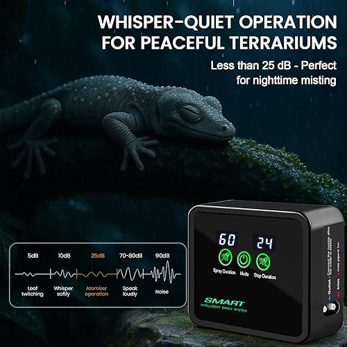 Miniatura 13 de Mister de reptiles automático, sistema silencioso de nebulización de reptiles con temporizador, humidificadores de niebla de reptiles con boquillas