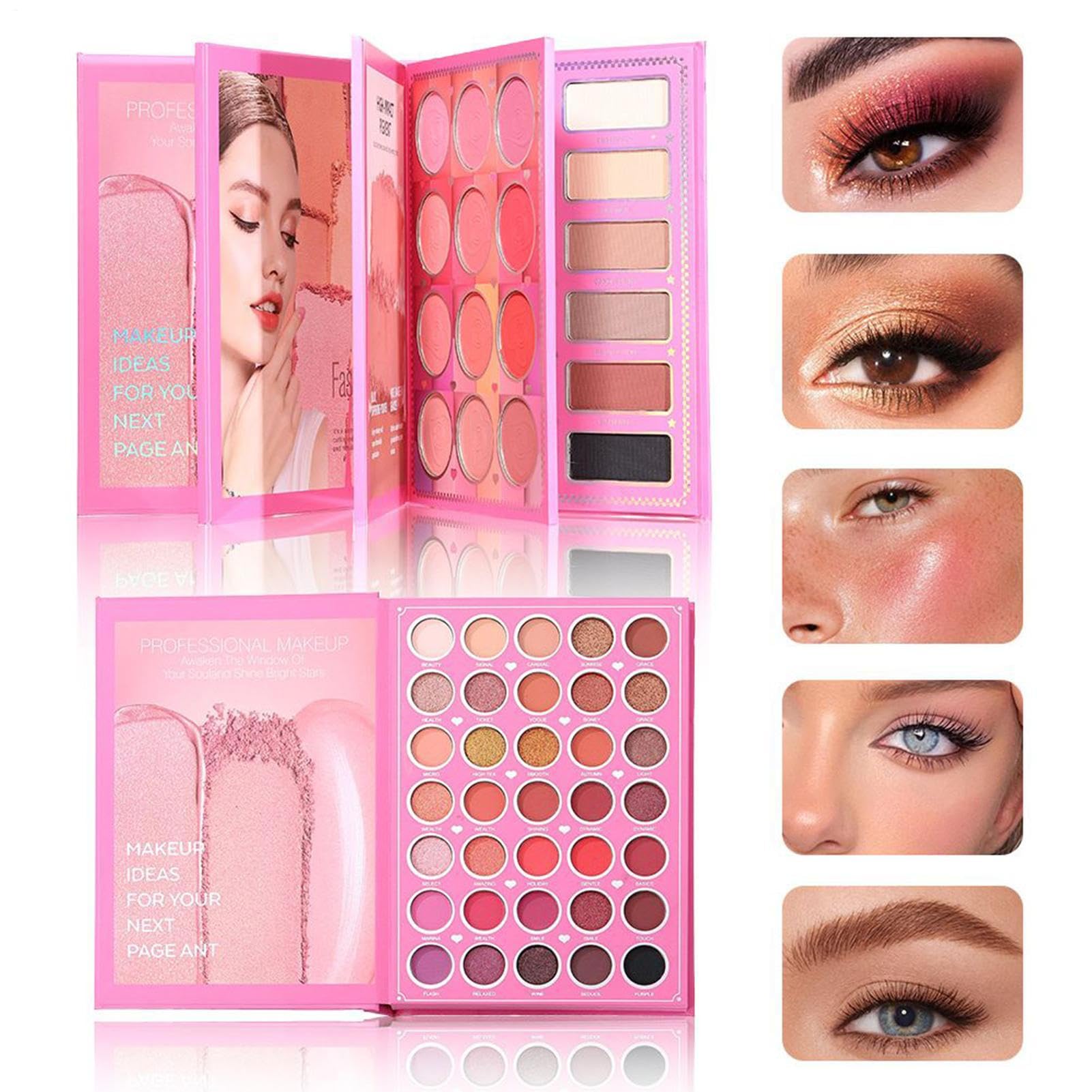 Palette di Trucco Cosmetici Bellezza Compatti e a Lunga Tenuta | Palette Ombretti Opachi e Lucenti Per Donne Ragazze Ideale Per Viaggi Vacanze Appuntamenti E Feste