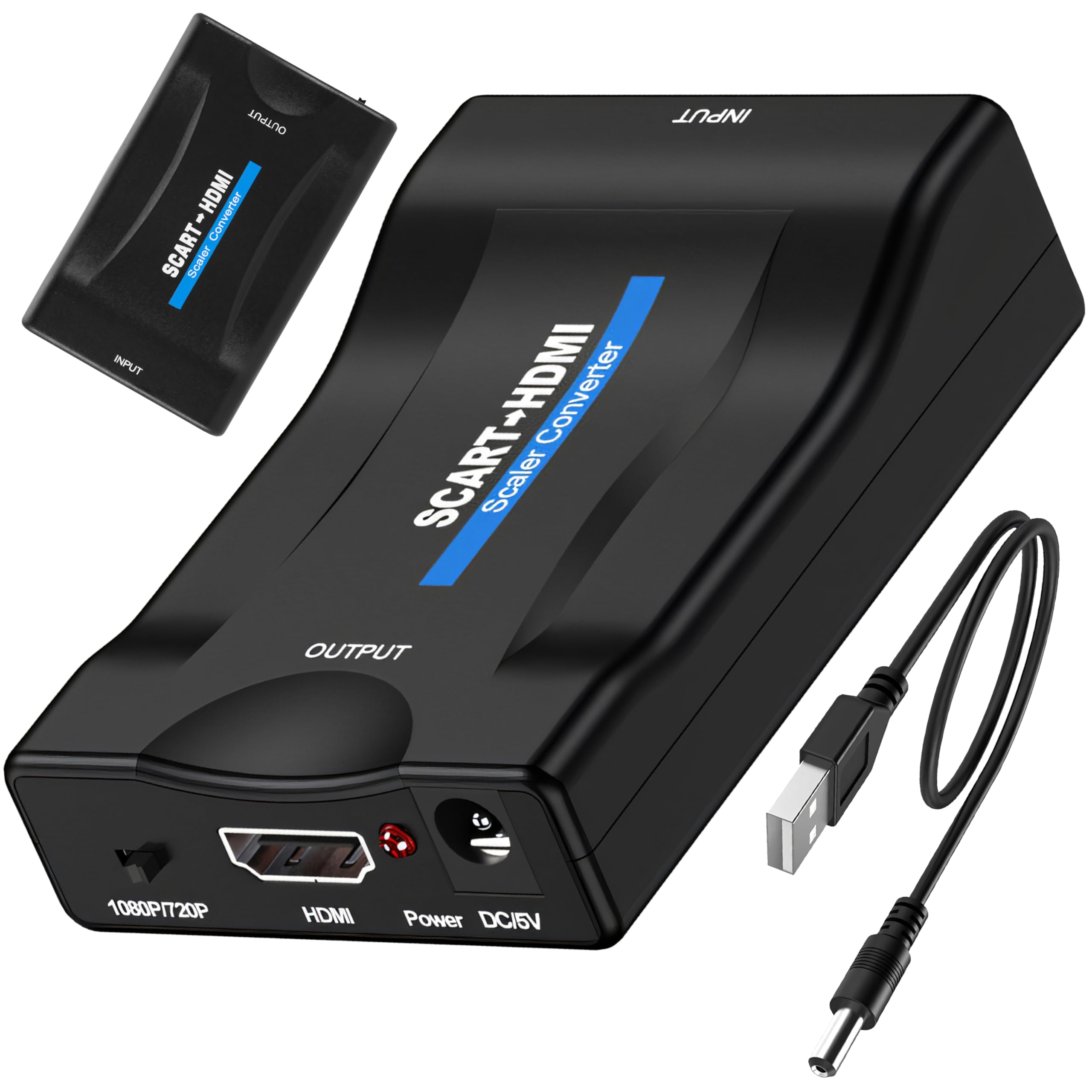 Convertitore Scart To HDMI Con Alimentazione USB, 1080P, Per Collegare Vecchi Dispositivi A TV Moderni