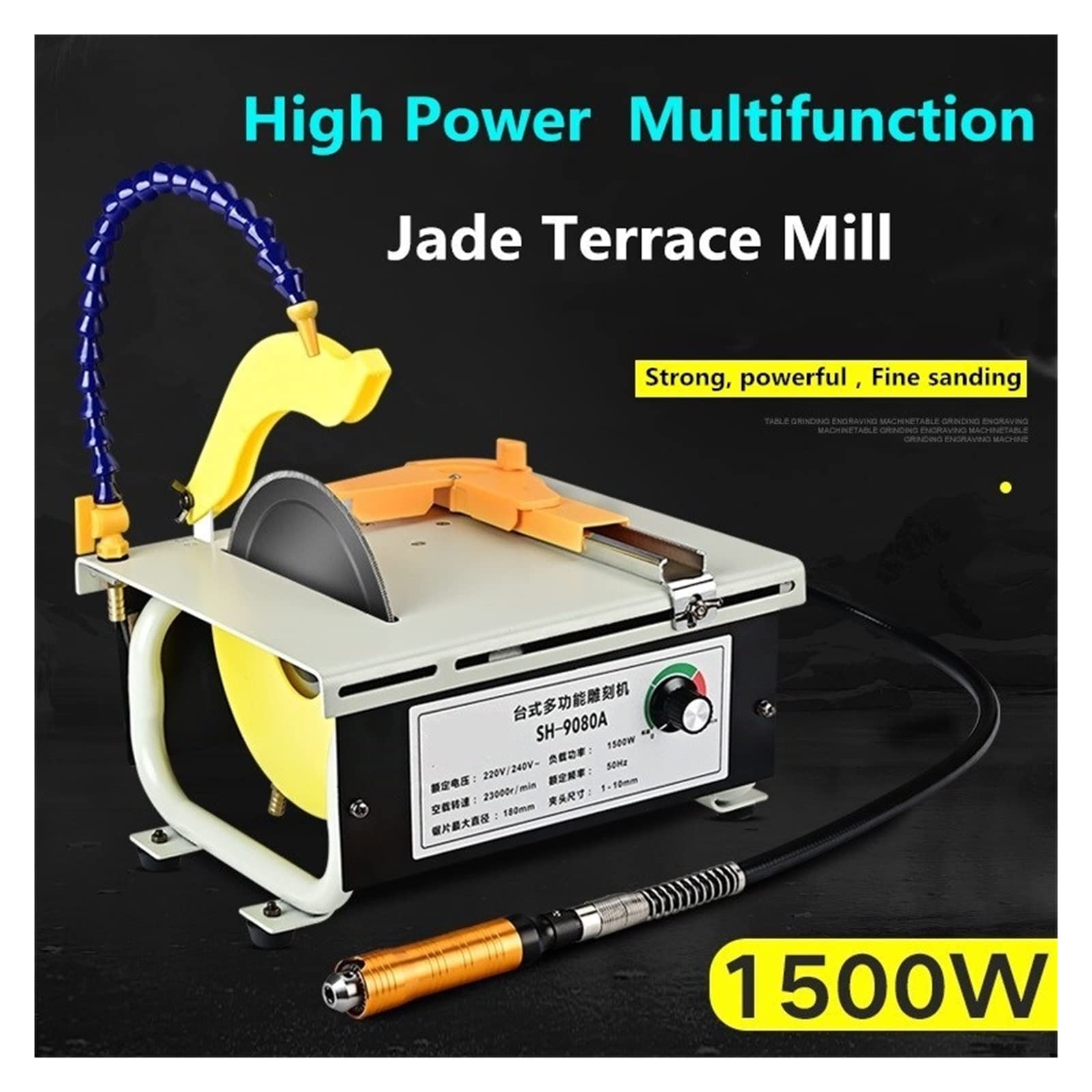 1500W szlifierka mała maszyna do cięcia jadeitu szlifowanie i polerowanie obrabiarek maszyna do rzeźbienia jadeitu o dużej mocy dla początkujących DIY(Polished Set)