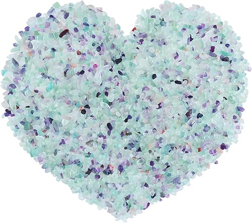 Miniatura 3 de Chips de fluorita turquesa, piezas de cuarzo de cristal triturado, pequeñas piedras pulidas para manualidades, fabricación de joyas, decoración del