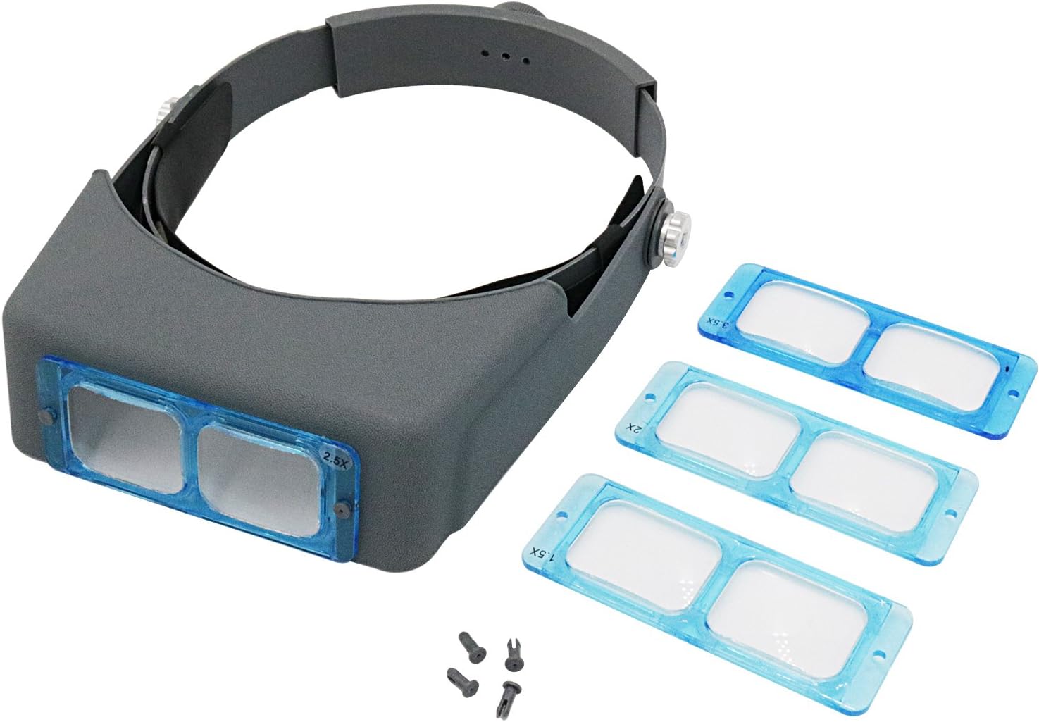 Buy 1 get 1 🔥 PHYHOO Headband Magnifier Binocular Magnifying Glass Jewelry Magnifiers Head-mounted Double Lens Reading Jewelers Tools Head Wearing 4 Magnifications