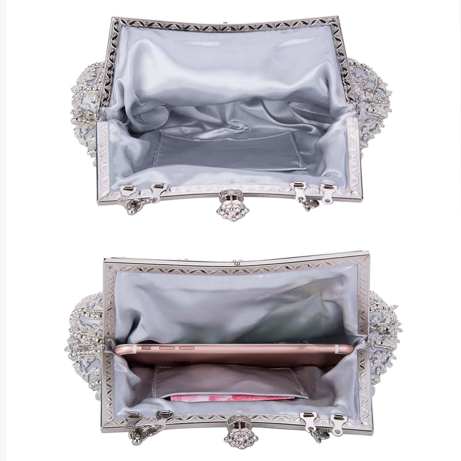 Selighting 1920s Vintage Beaded Clutch Evening Bags for Women Formal Bridal Wedding Clutch Purse Prom Cocktail Party Handbags | 1920s, Vintage, Beaded, Formal, Bridal, Wedding - Image 5