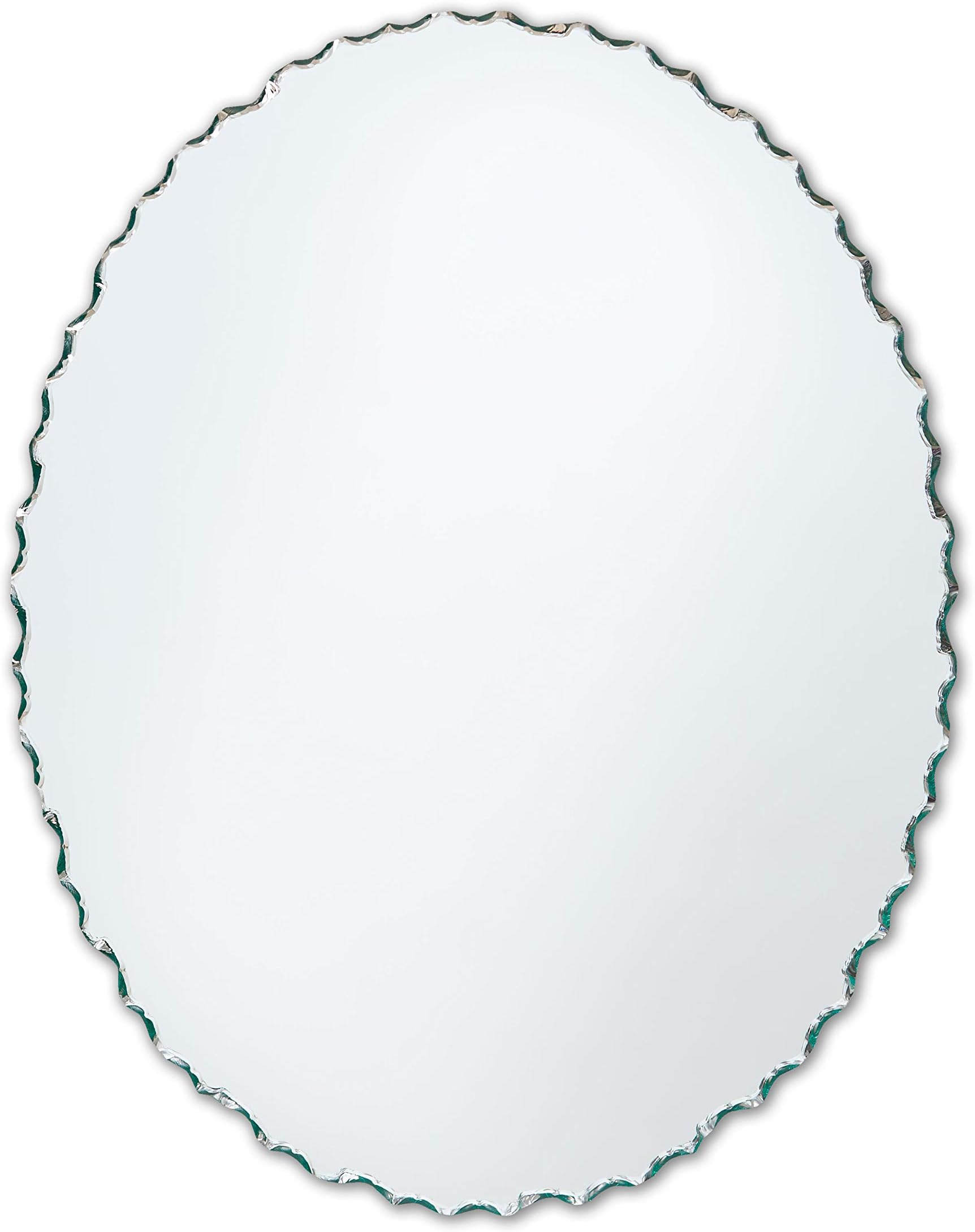 Frameless Oval Mirror | Chiseled Edge
