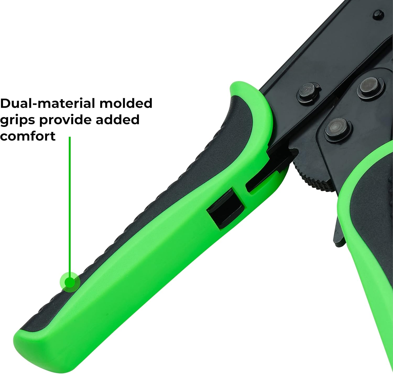 Toolzilla Cable Crimping Electrical Tool- Heavy Duty Ratcheting Wire Crimper - Adjustable Pressure With Three Unique Crimping Cavities-Ergonomic Handle for best possible Comfort and Precise adjustment