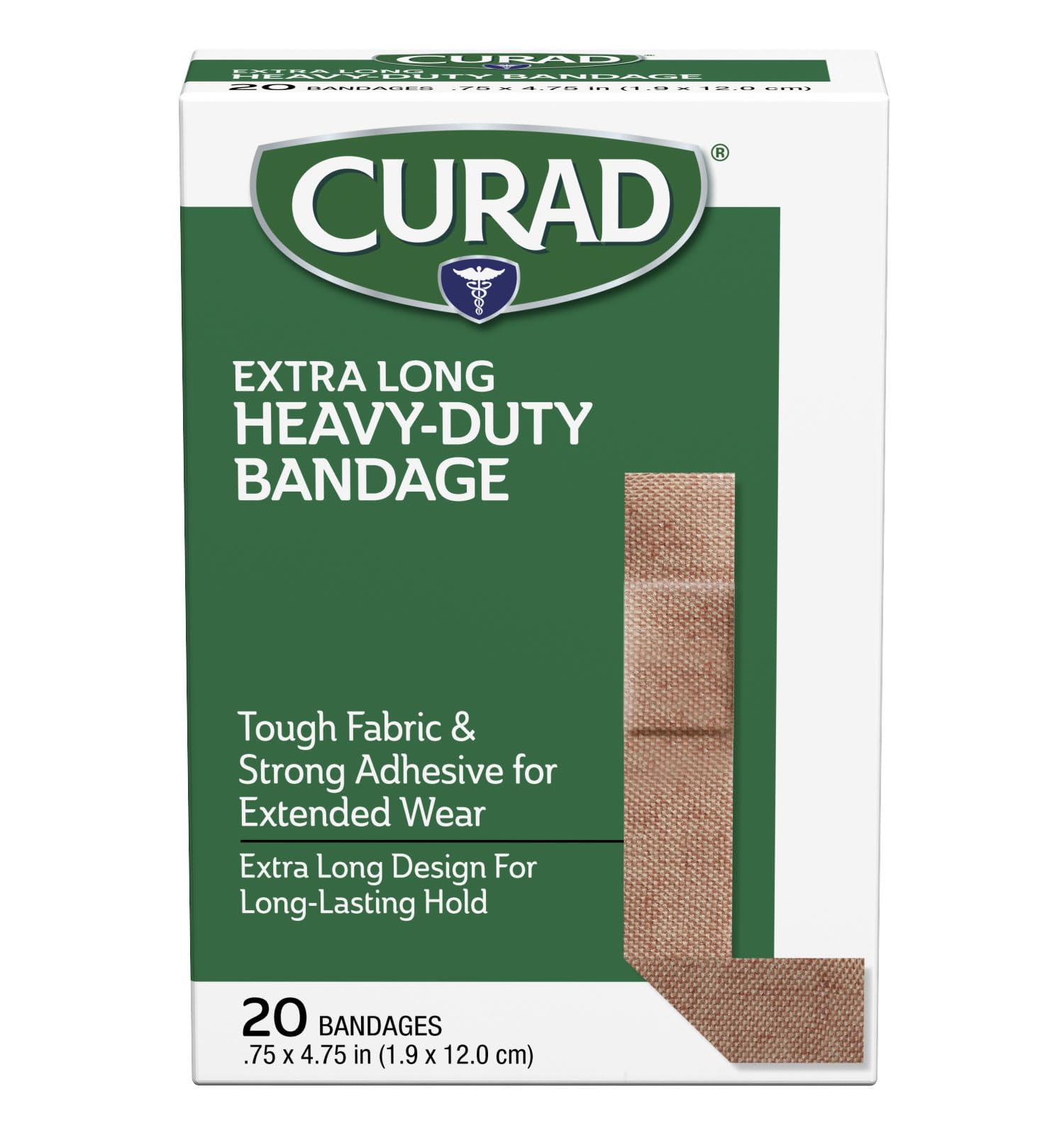 Heavy Duty Bandage Extra Long 20 Count .75 x 4.75 in (Pack of 1)