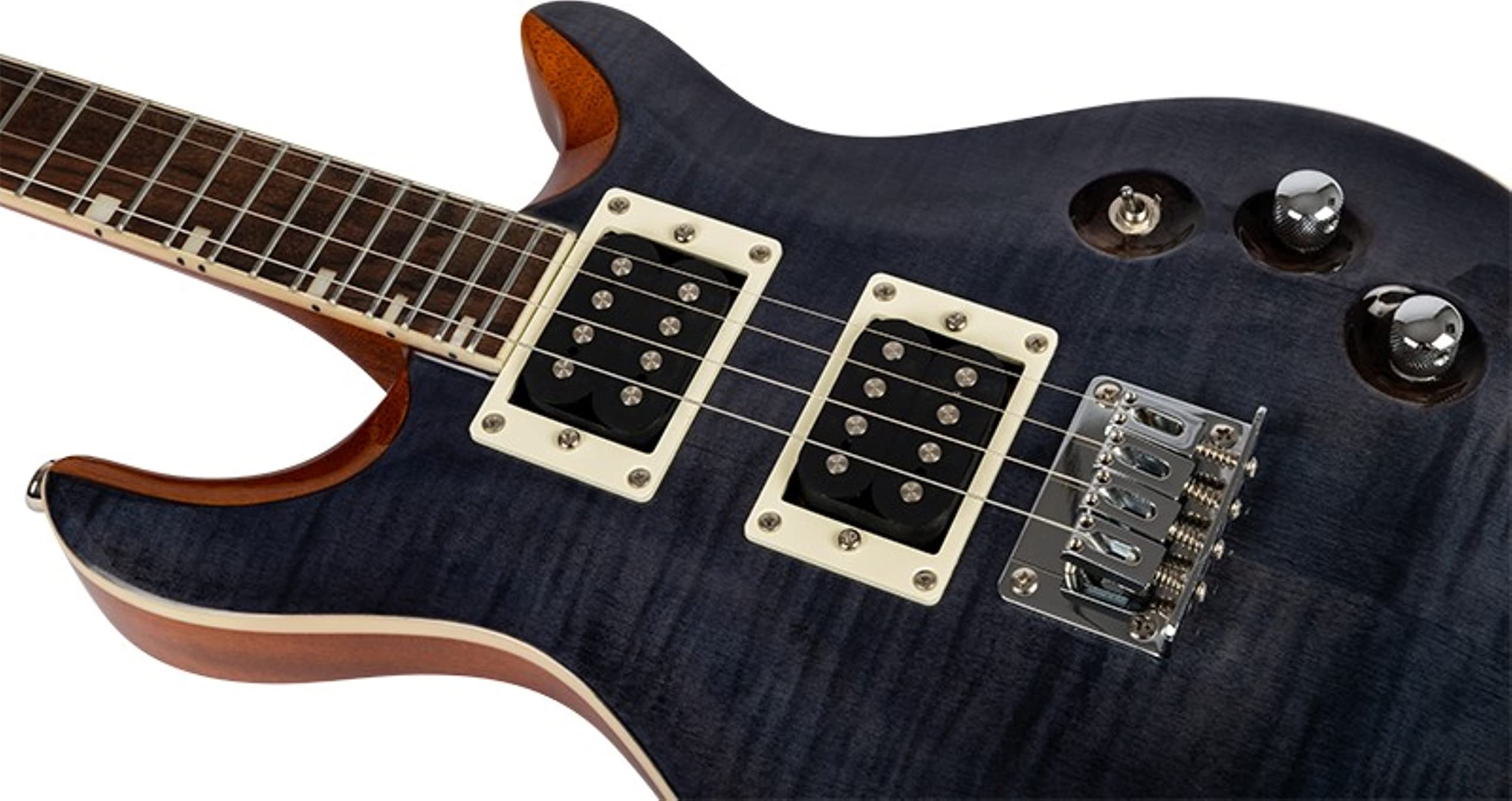 Vuelo Vanguard Solid Body Transparente Negro Ukelele eléctrico