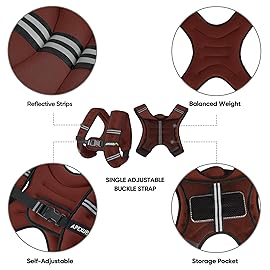APEXUP 10lbs Weighted Vest Men Women, Weight Vest for Women Workout Equipment for Strength Training Running (Claret)
