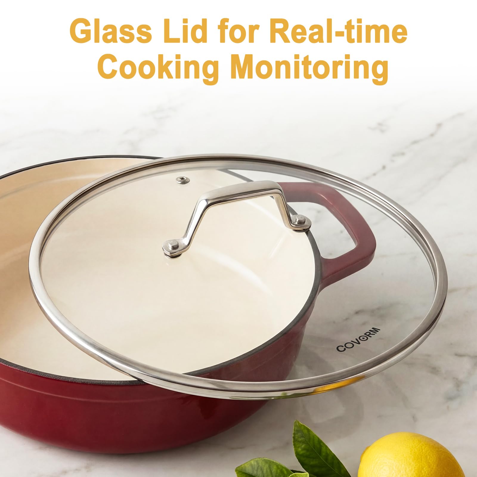 Lightweight Enameled Cast Iron Braiser - 4.5QT -4