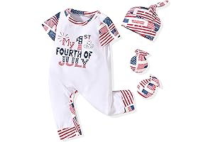 HINTINA 1st 4th of July Romper for Baby Boys