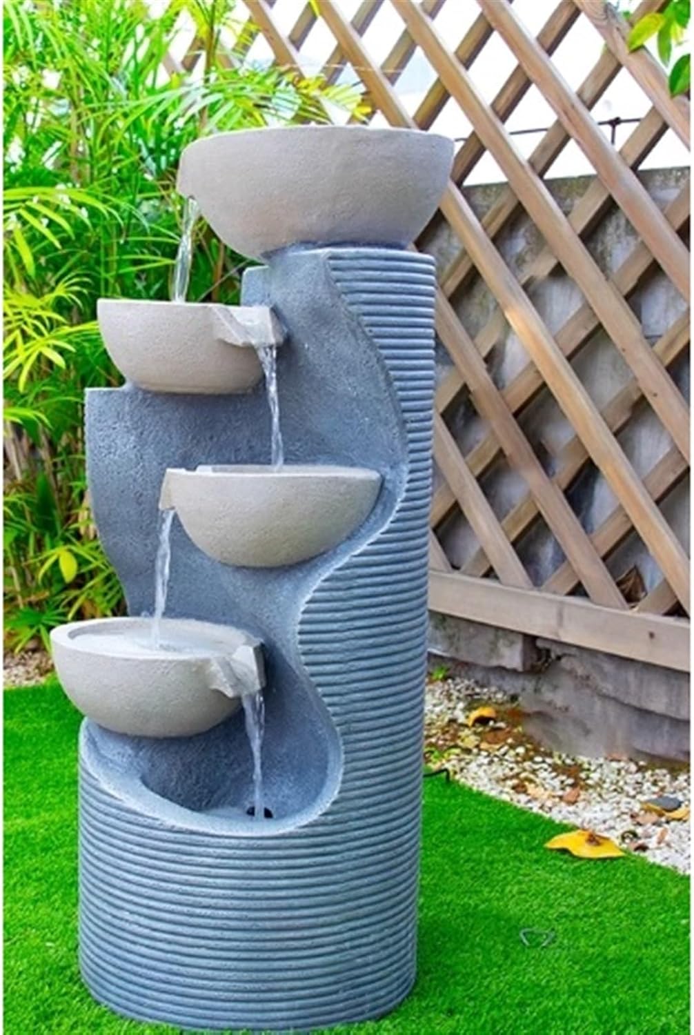 Modern Water Decoration, Fountain Decoration, Balcony Garden Outdoor Garden Home Floor Circulating Water Landscape Floor-Standing Fountains(L)