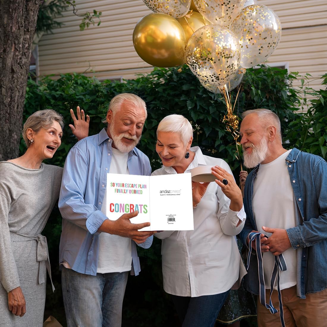 Andaz Press Funny Jumbo Retirement Card With Envelope 8.5 x 11 inch, Farewell Office, So Your Escape Plan Finally Worked Congrats 1-Pack, Includes Envelope