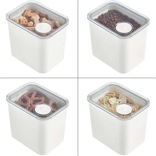 Miniatura 3 de iDesign Recipiente de cocina mediano de plástico reciclado con tapa hermética, 6.34 pulgadas de largo x 4.79 pulgadas de ancho x 5.87 pulgadas de