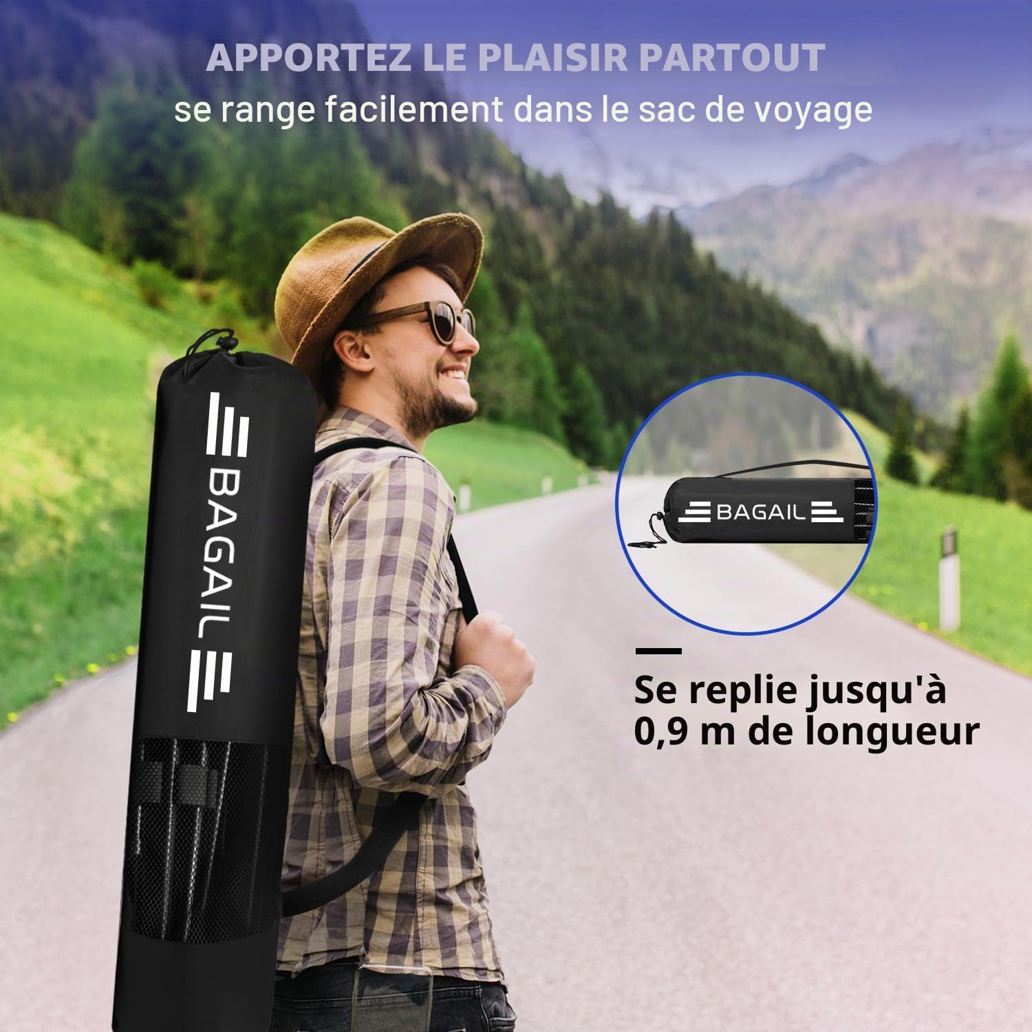 Filet de Badminton, Filet en Nylon Pliable, Support réglable en Hauteur et Sac à Main Portable, Facile à Assembler ou à démonter, idéal pour Le Tennis, Le Badminton pour Enfants ou Le Volley - Ball