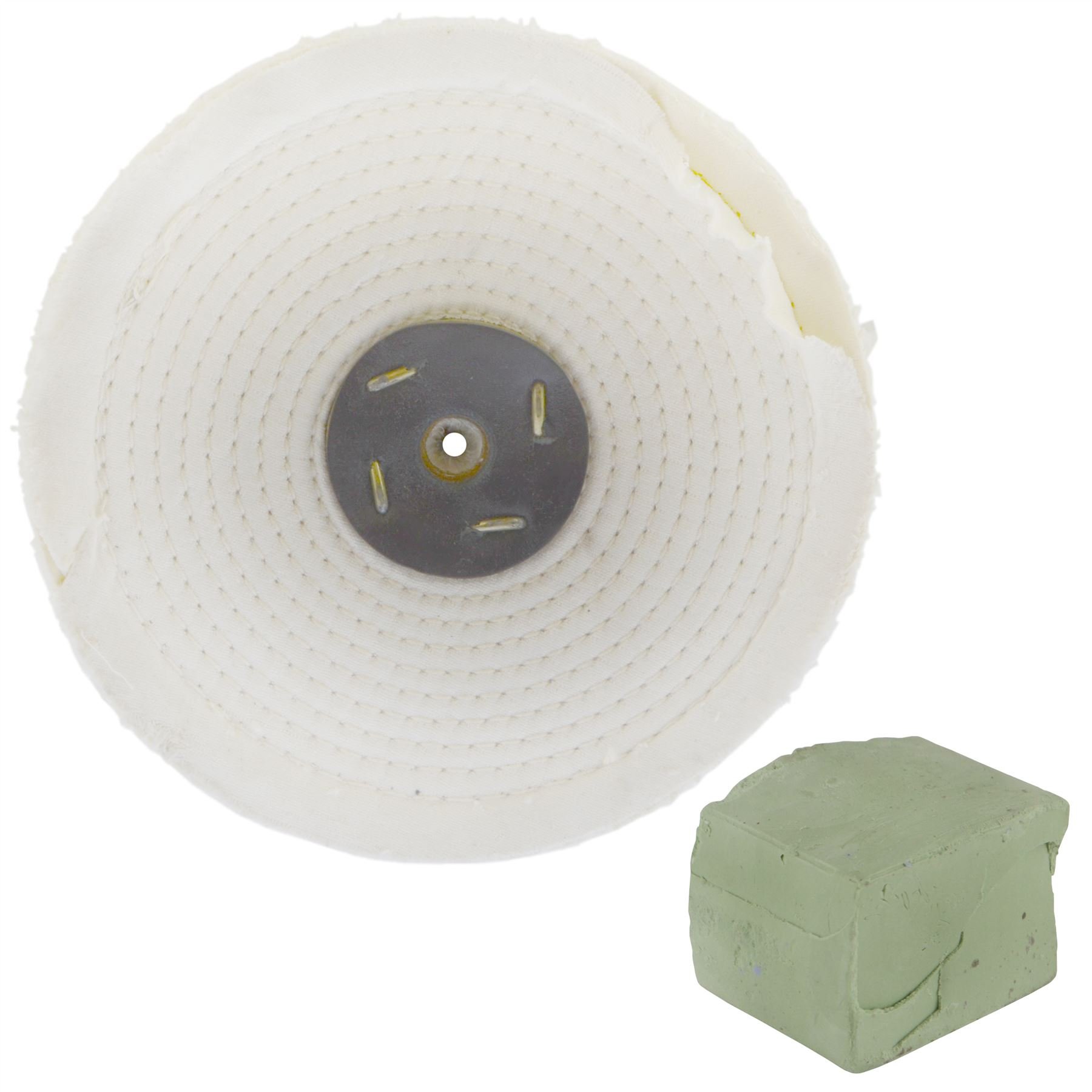 Chiudere bianco cucito per lucidatura lucidatura Mop 8" x 2" 4 riga con il Composto 250g
