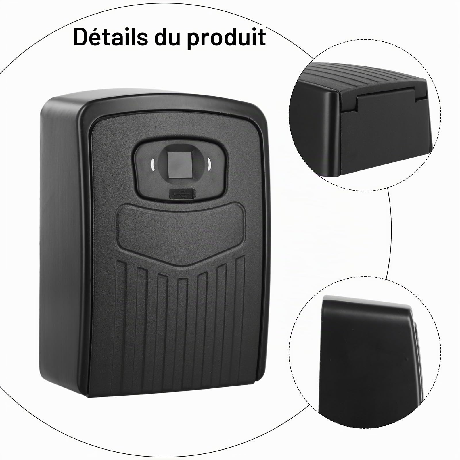 Boîte à clés intelligente avec reconnaissance d'empreintes digitales, pour l'intégration de l'application Tuya, accès multi-utilisateurs, résistant aux intempéries, coffre-fort électronique