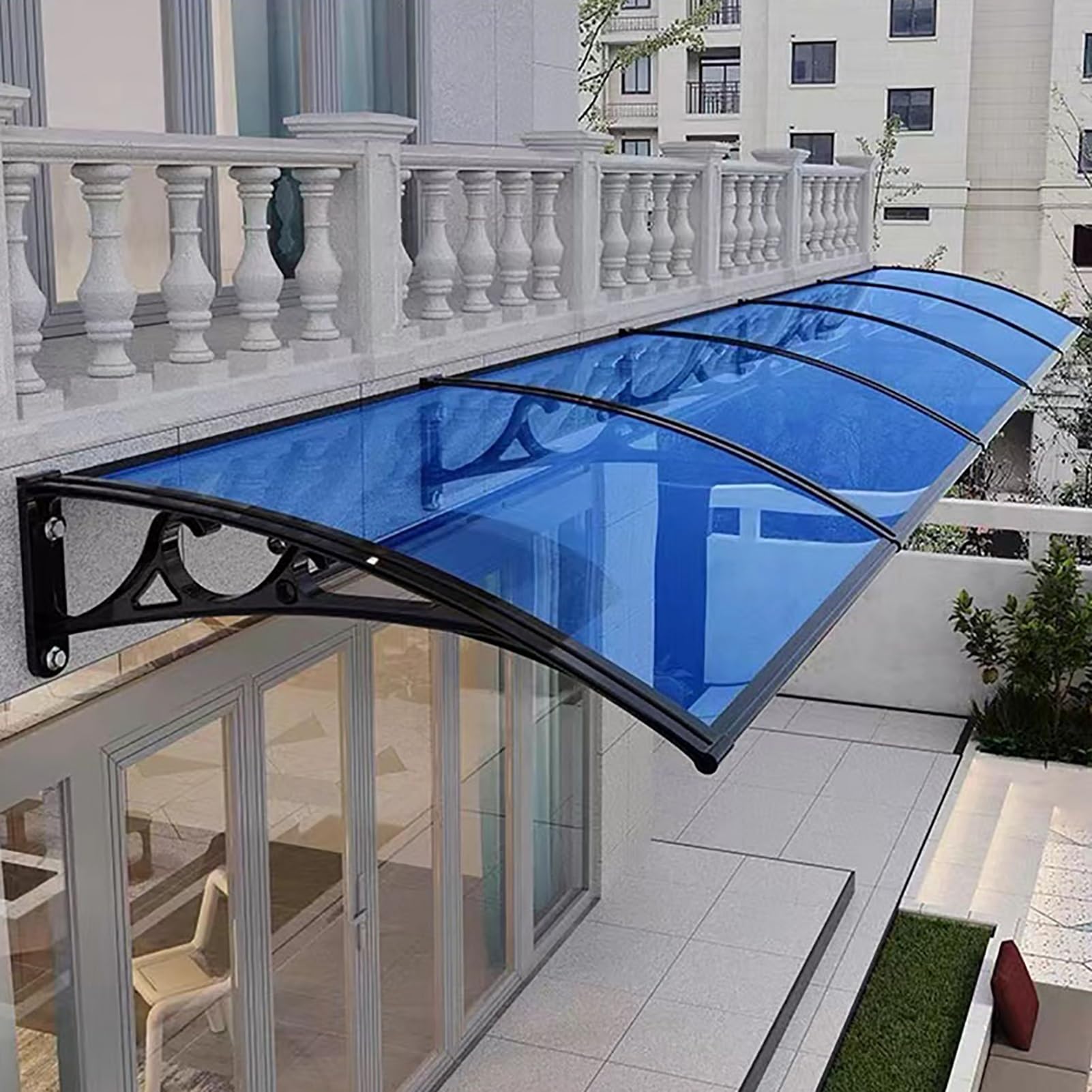Brokkoli Color Outdoor Terrassenüberdachung Markise UV Regen- und Schneeschutz für Fenster, Tür und Dach, Polycarbonat-Unterstand für Veranda, Überkopf