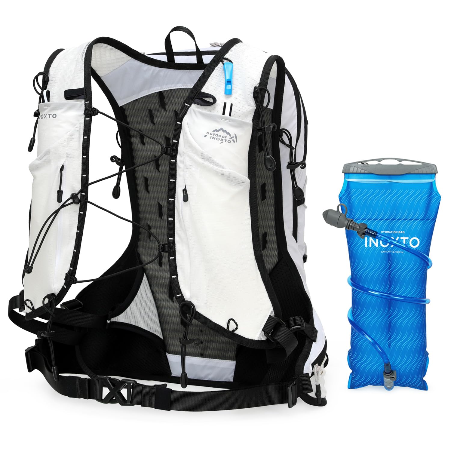 IX INOXTO Hiking Hydration Backpack with 2L/3L Water Bladder for Women and Men18L/25L Water Backpack for Hiking, Cycling, Climbing, Camping (Red-3L Water Bladder)