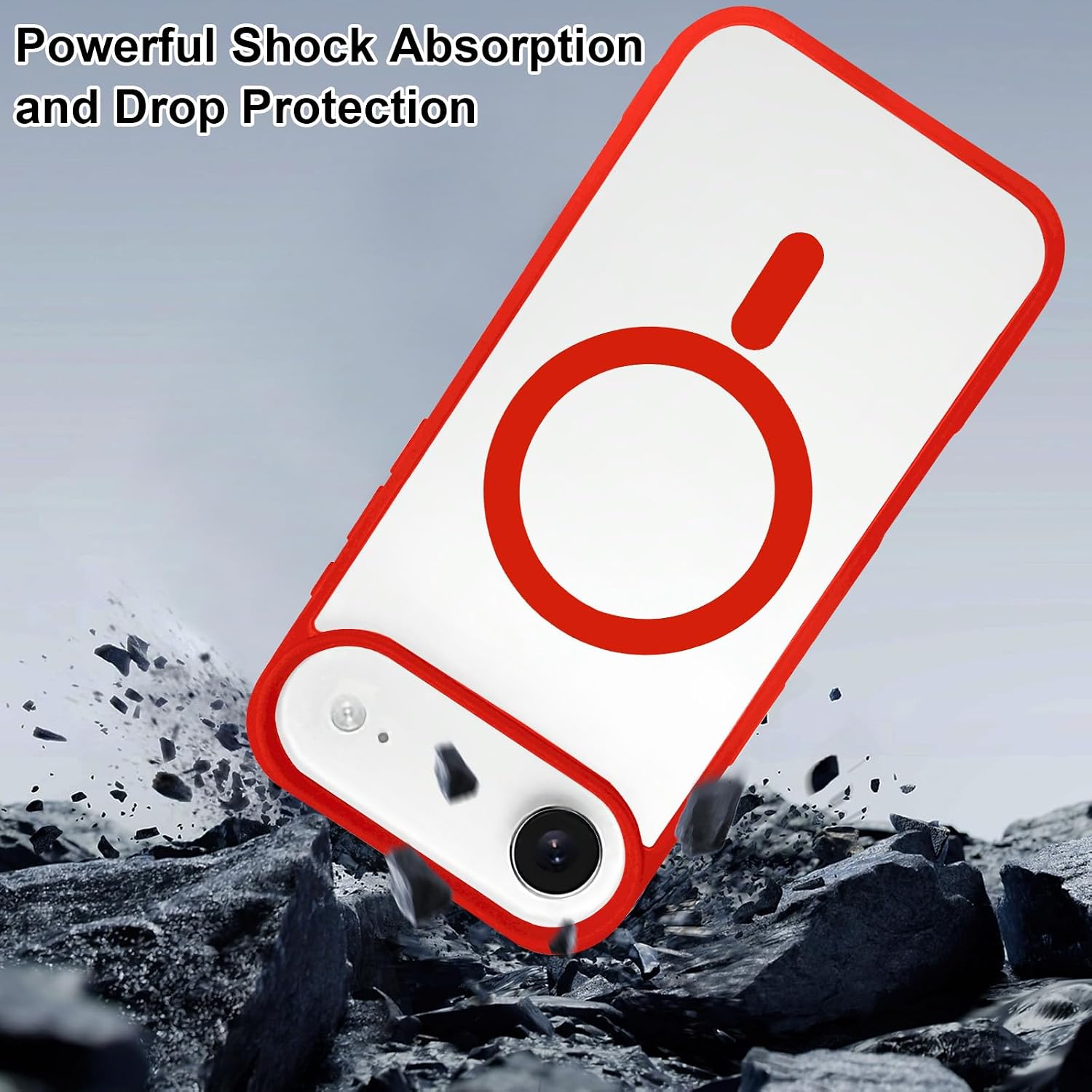 Upgrade Magnetic Phone Cases for iPhone 17 i Phone Pro Promax AIR+2pc HD Tempered Glass Screen Protector+Mobile Phones Film applicator,Regular Accessory Set (Red, 17 PRO MAX) image 3