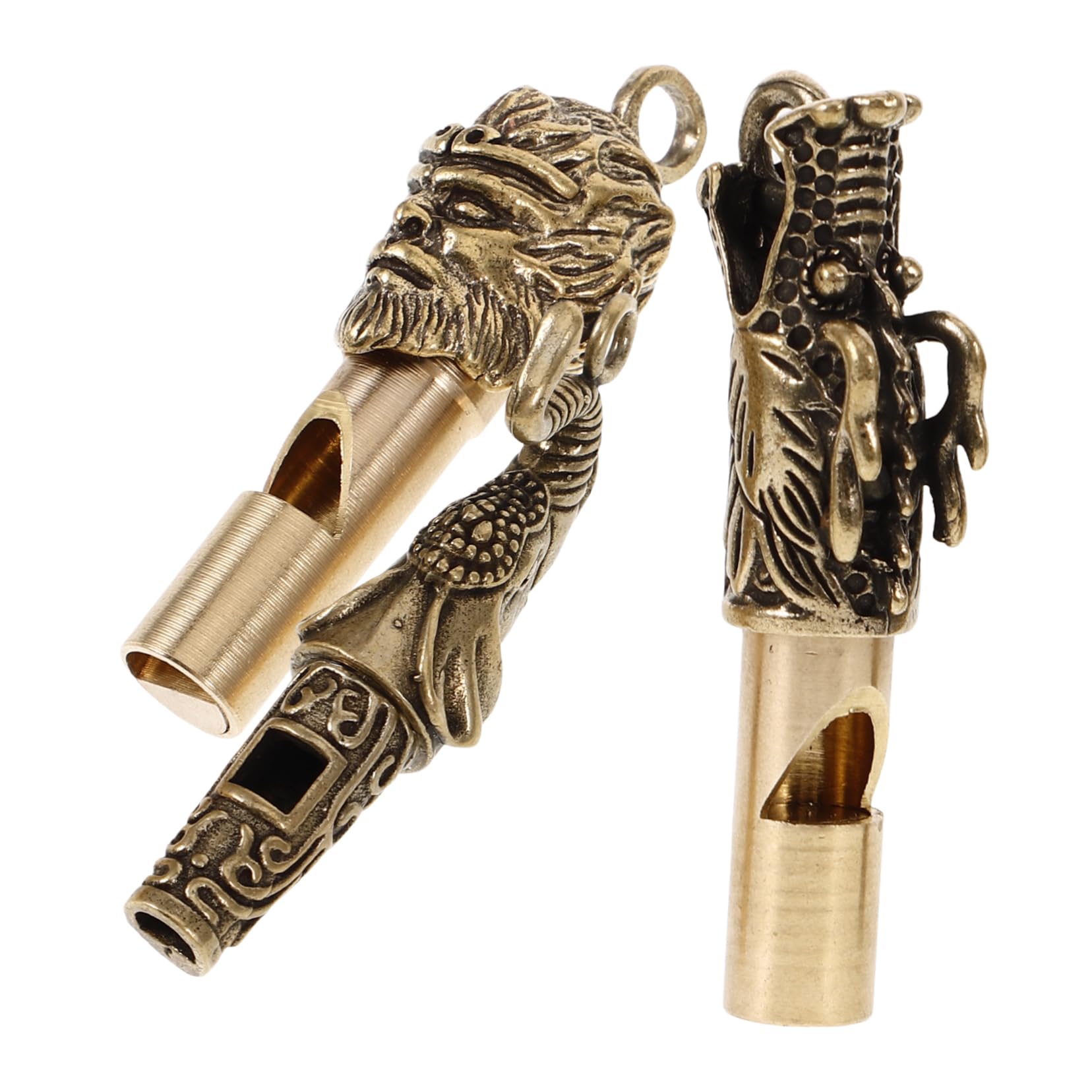 BESPORTBLE Silbato De Latón Silbato De Cobre Colgante De Silbato Accesorio Aire Libre Silbato De Senderismo Decorativo Silbato Portátil para Acampar Silbar Golden