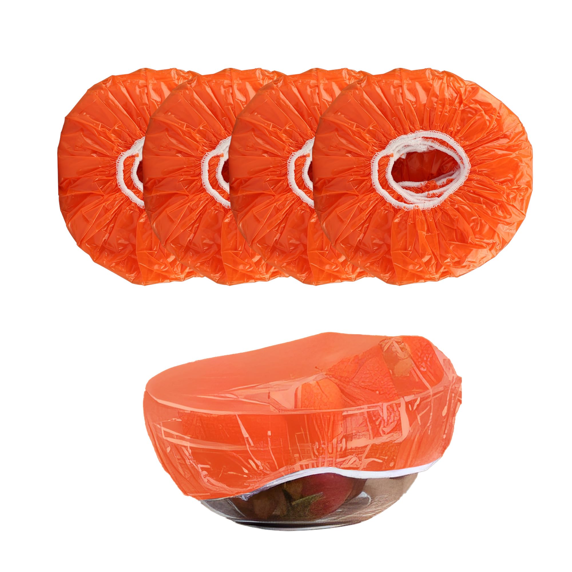 Evenpop 40Pcs Reusable Elastic Food Bowl Storage Covers, Plastic Bowl Covers, Fresh Keeping Bags Food Plastic Wrap, Bowl Covers Stretch Reusable Food Covers for Outside Picnic Kitchen