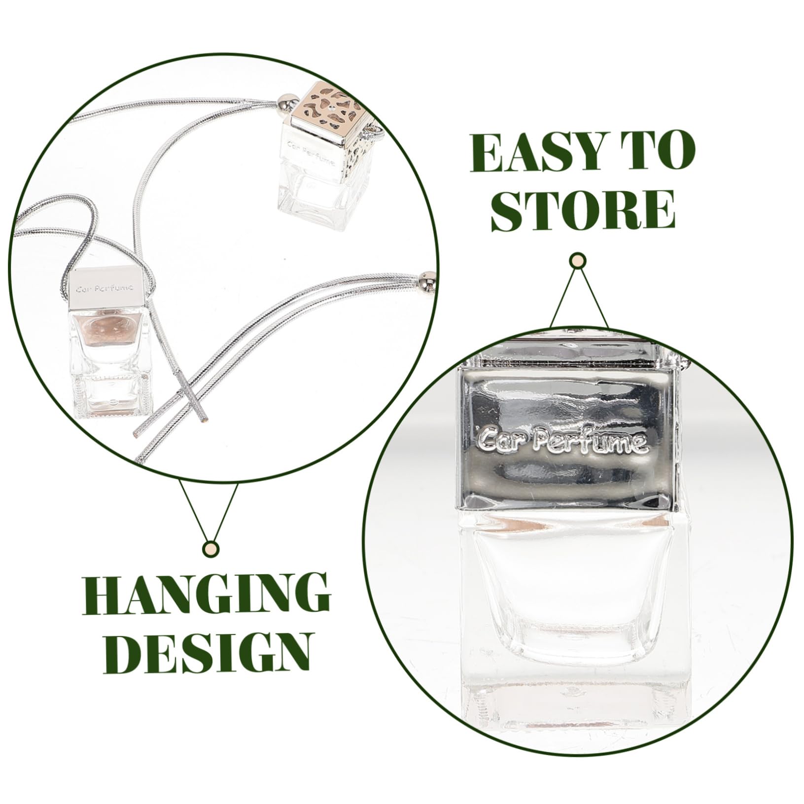 Vaguelly 20 Stück Auto Aroma Diffusor aus Glas 8ml Tragbar und Einfach zu Verstauen Hängende Diffusorflaschen für Fahrzeug und Wohnkultur