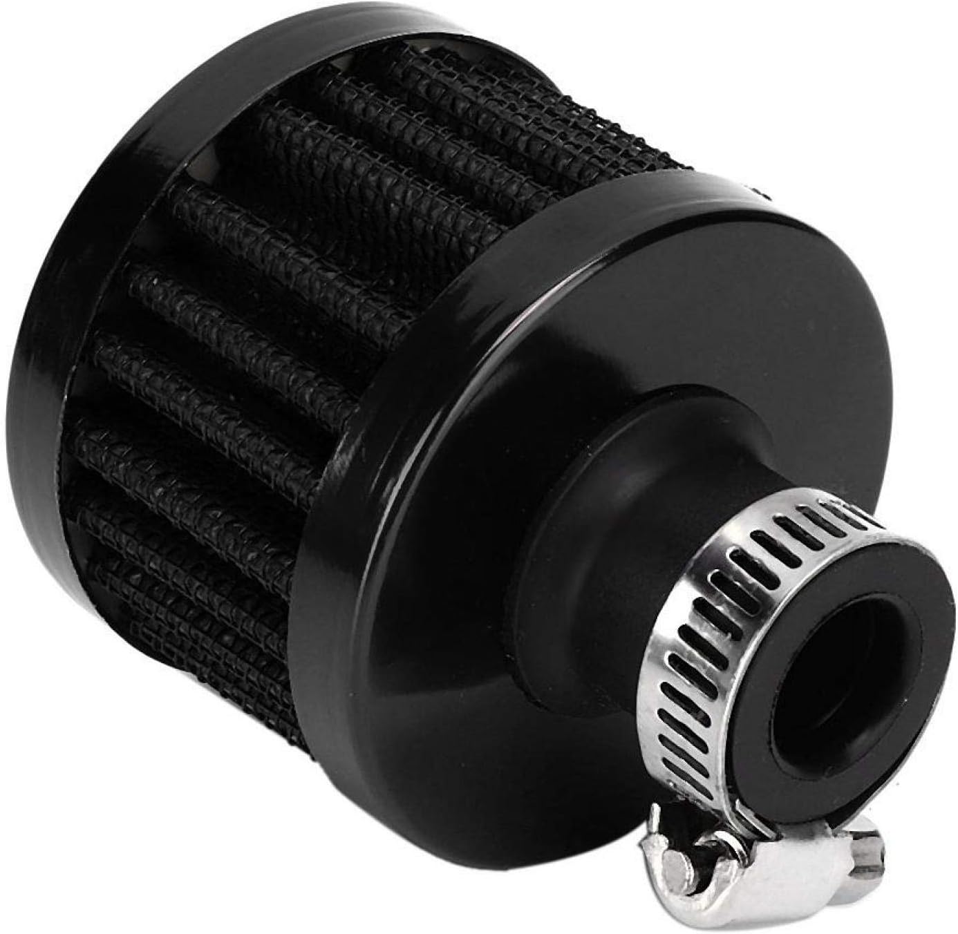 Crankcase Breather Filter Air Filter 25mm/1in Mini Car Air Intake Filter Crankcase Vent Valve Cover Breather Filter Universal (Black)