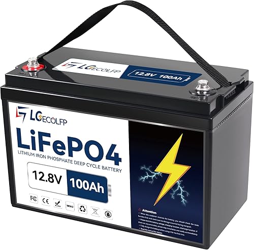 Batería LiFePO4 de 12 V 100 Ah BCI Group 31, batería de litio de 12 V 100 Ah 7000+ciclos profundos, potencia de salida de 1280 Wh, soporte en