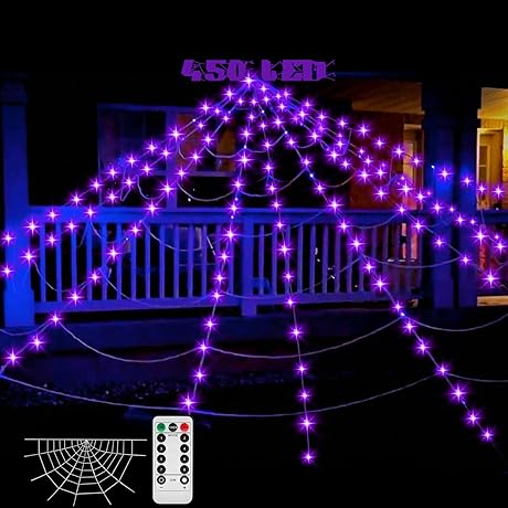 Giant Spider Web Light for Halloween Decoration