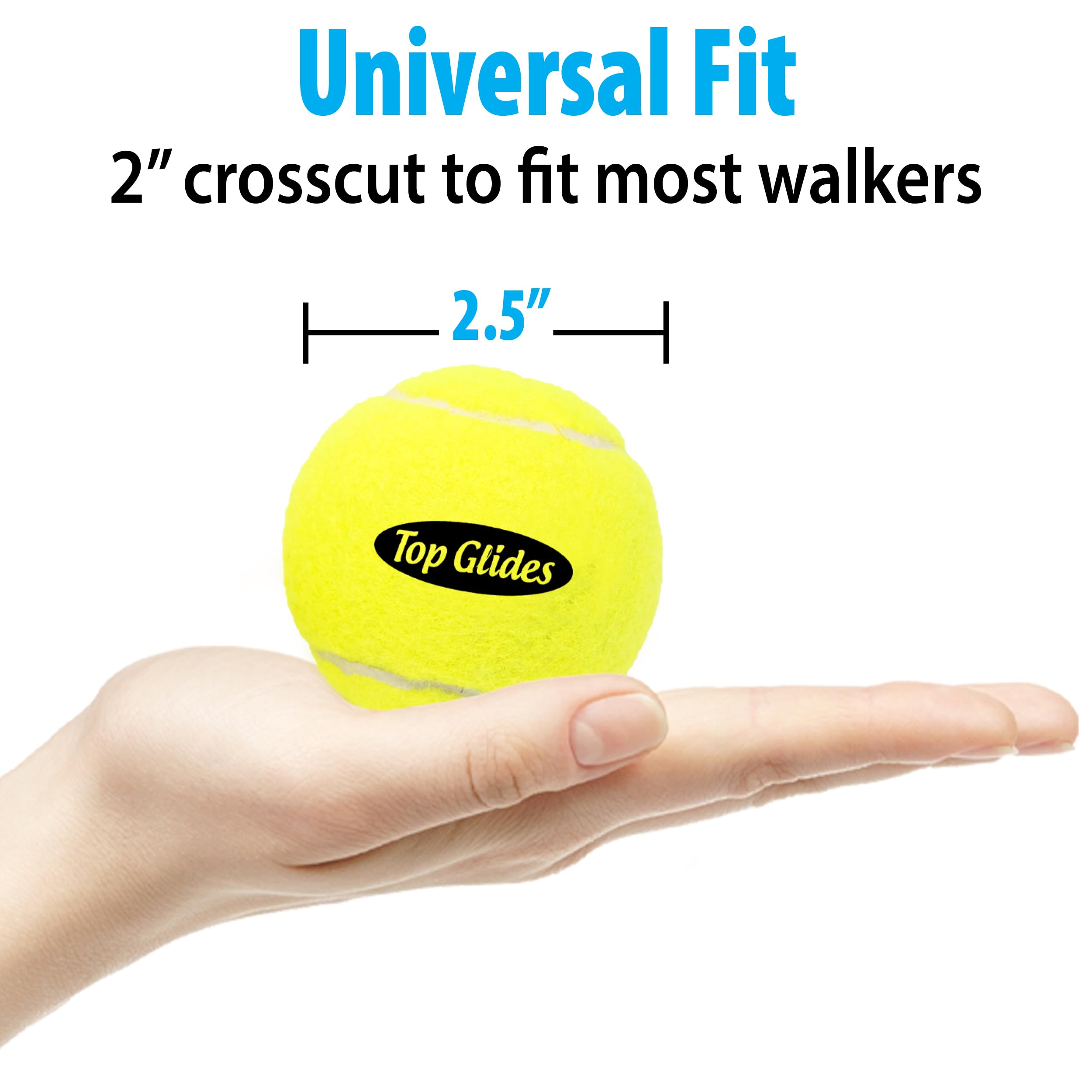 Top Glides Walker Tennis Ball Glides - Yellow -4 Top Glides Walker Tennis Ball Glides - Yellow -4