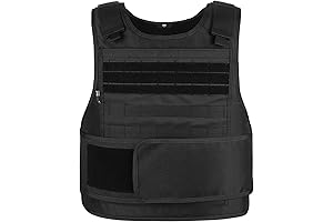 MGFLASHFORCE Tactical Bullet Proof Plate Police Fbi Airsoft Vest for Men