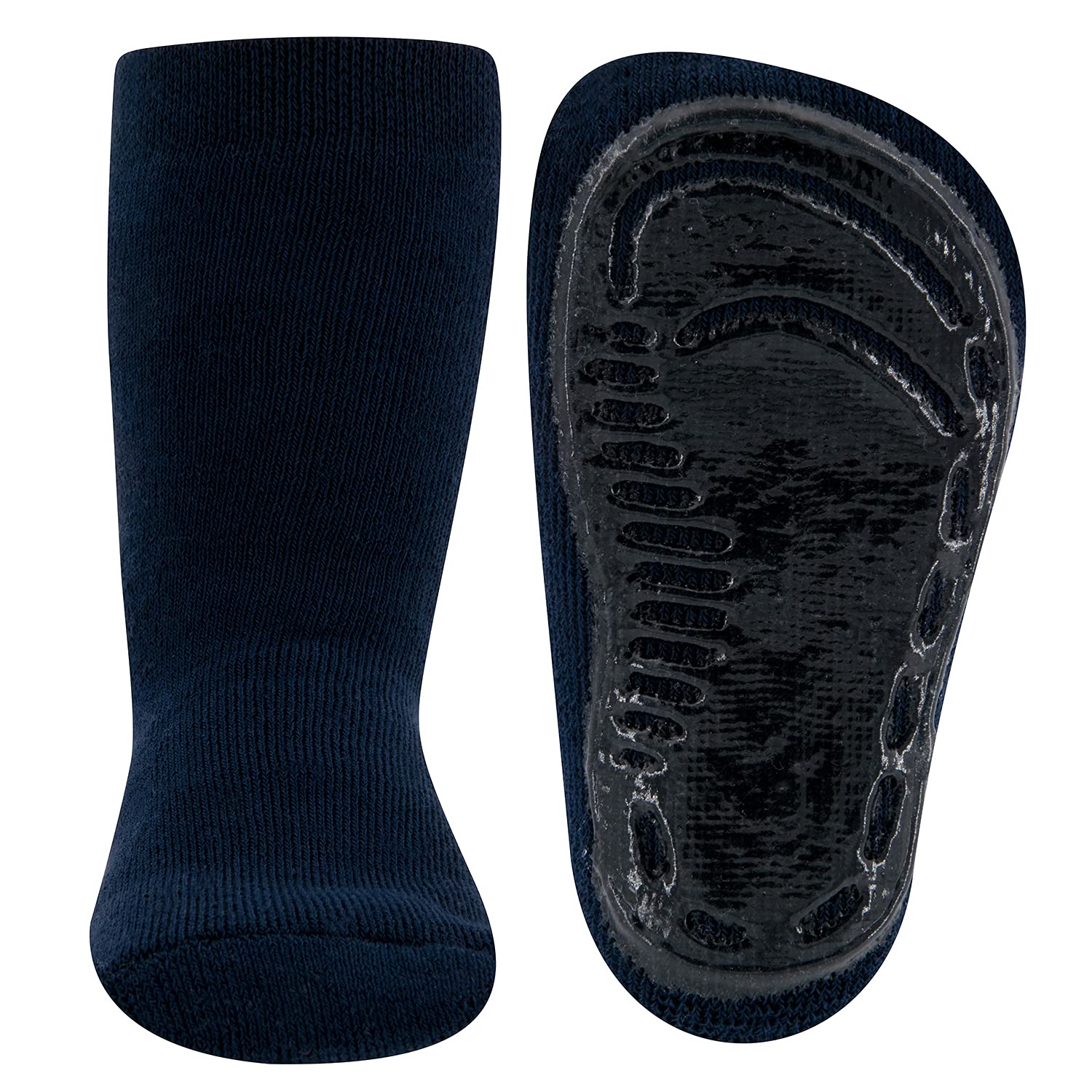 EWERS 2er Pack Uni Stoppersocken SoftStep, Socken mit Antirutschsohle für Jungen und Mädchen, Anti-Rutsch-Socken mit Gummisohle, MADE IN GERMANY, 2 Paar rutschfeste Kindersocken