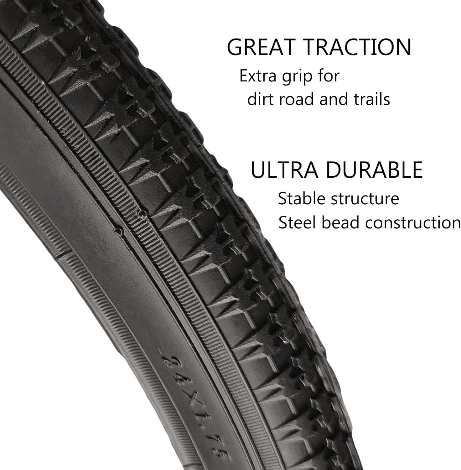 24inch Bicycle Tire Bike Tyre Stab-Proof Thicken Tires Road Bike Tire with Tire Levers 24x1.75