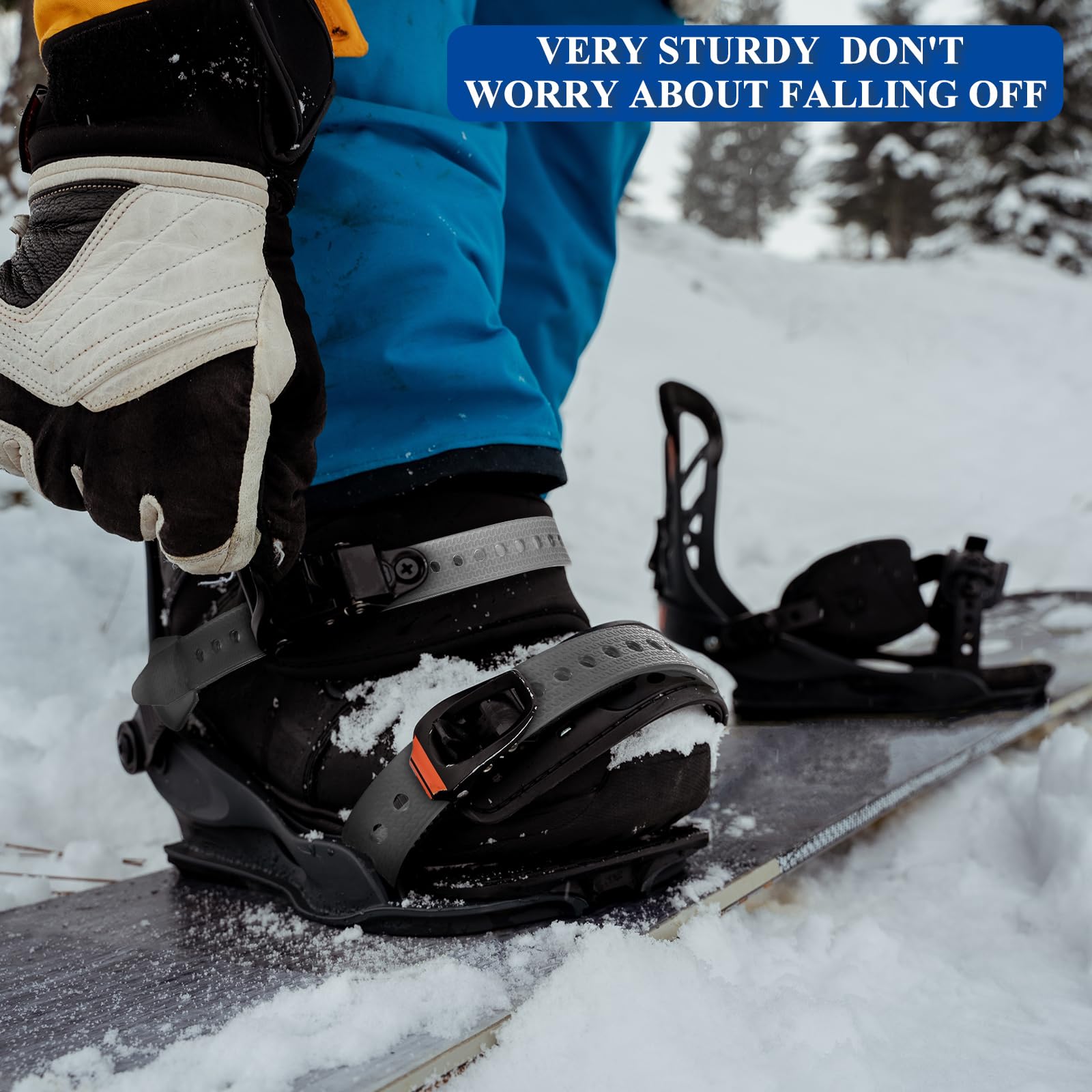 4 Pack 18 Inch Snowshoe Strap Kit, Adjustable Ski Boot