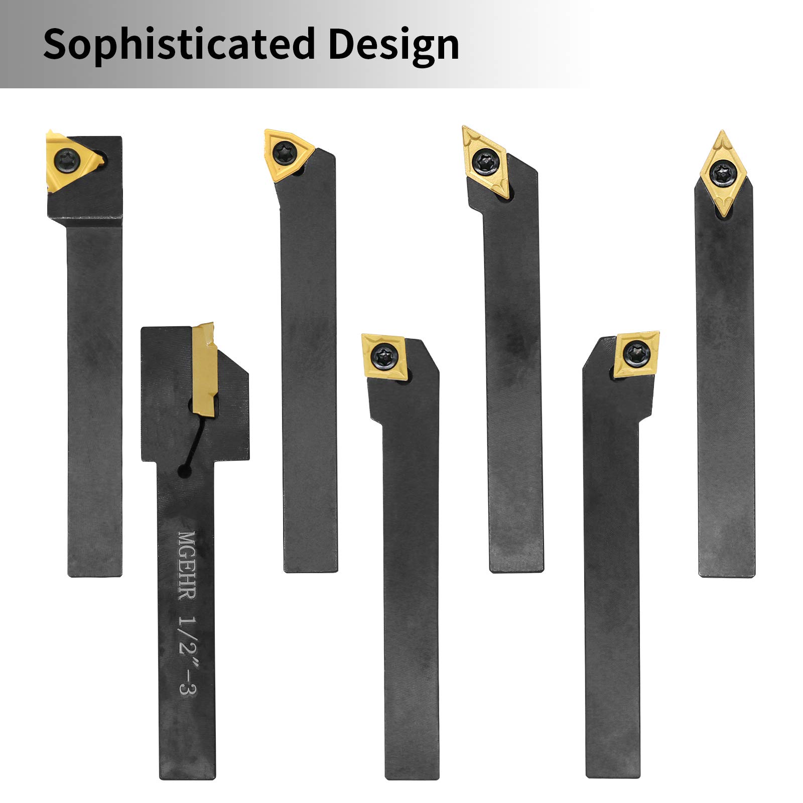 Amazon.co.jp: インデックス可能旋盤旋盤ツール 1/2インチシャンク 7